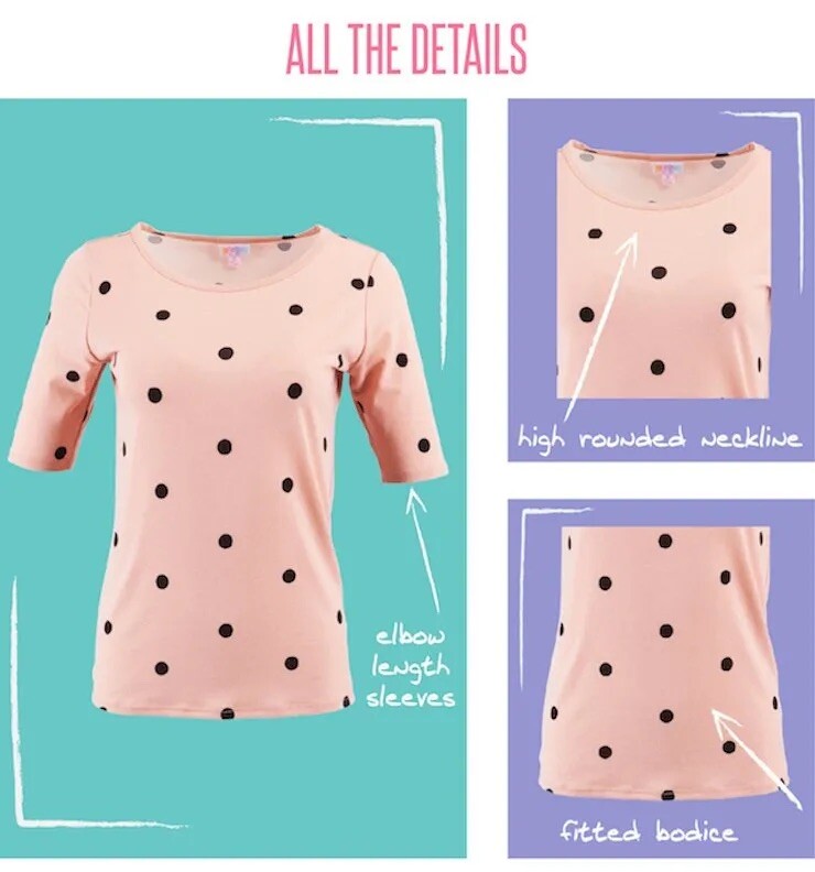 Lularoe GiGi Shirt Top Fitted Pink Black Polka Dots Large 12/14 🦄 Unicorn New L