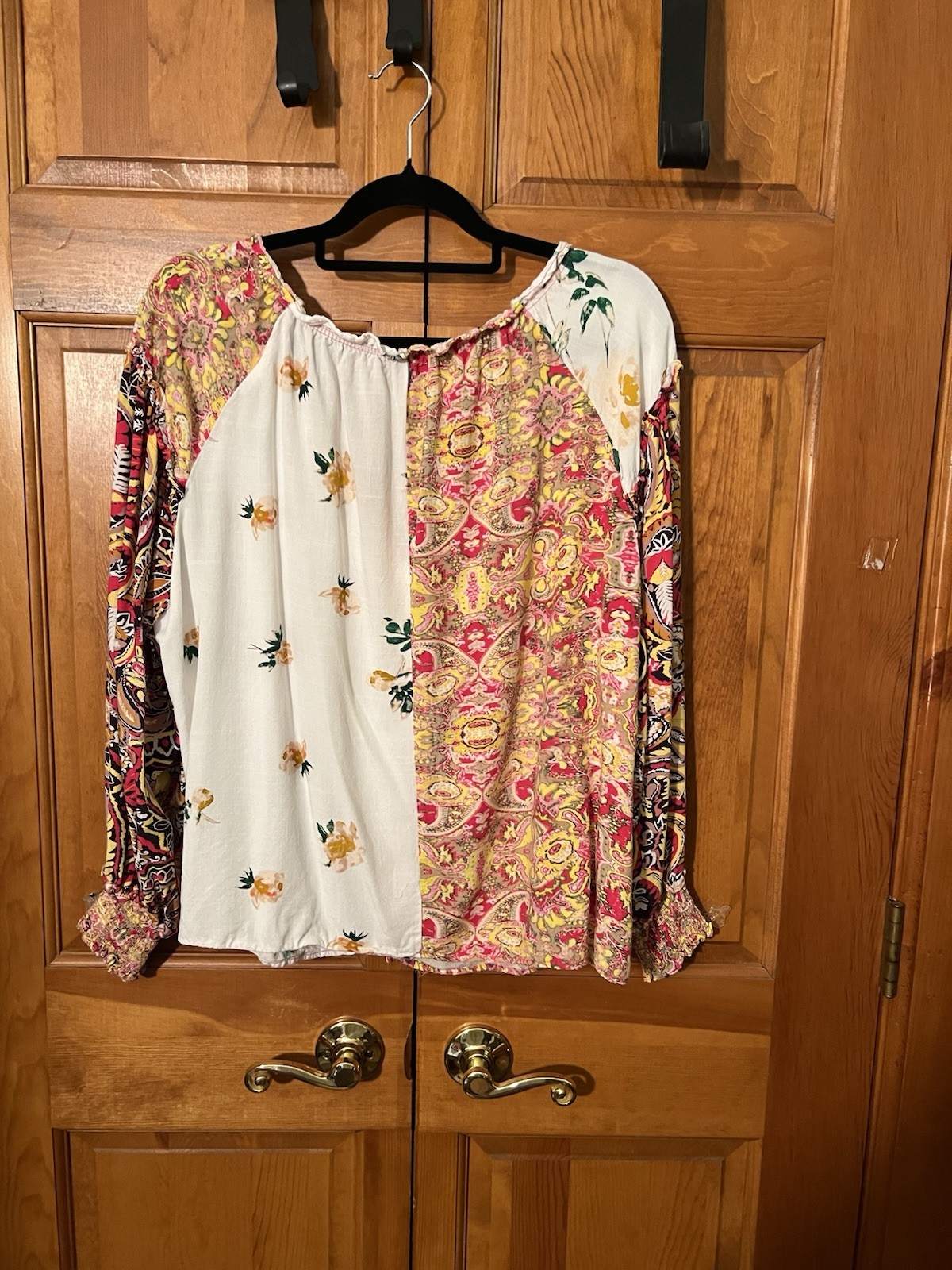Boho Retro Patchwork Blouse