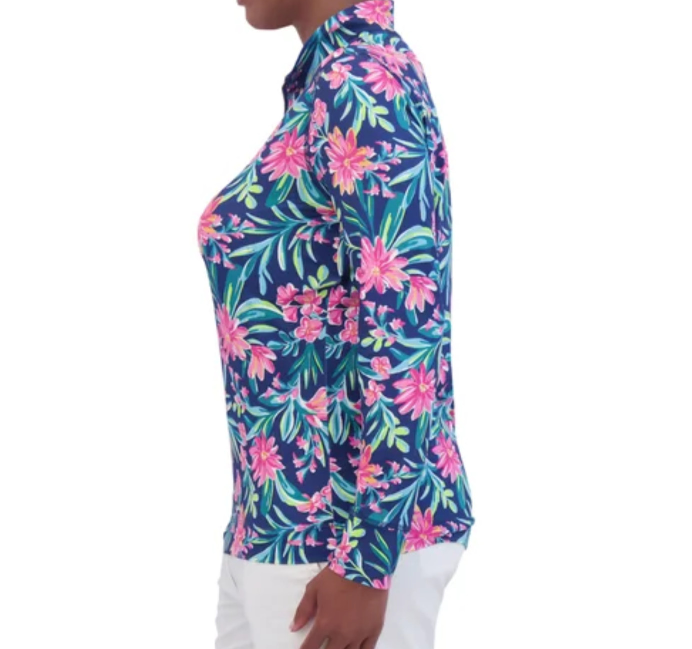 Stella Parker Shirt Quarter Zip Athletic UPF 50 Sun Top S L XL XXL 2X Palm Golf