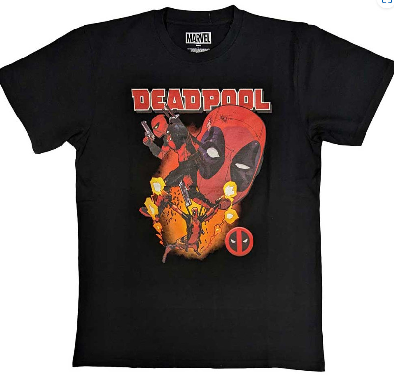 Marvel Comics – Unisex T Shirt Deadpool Collage 2 Black Size XXL