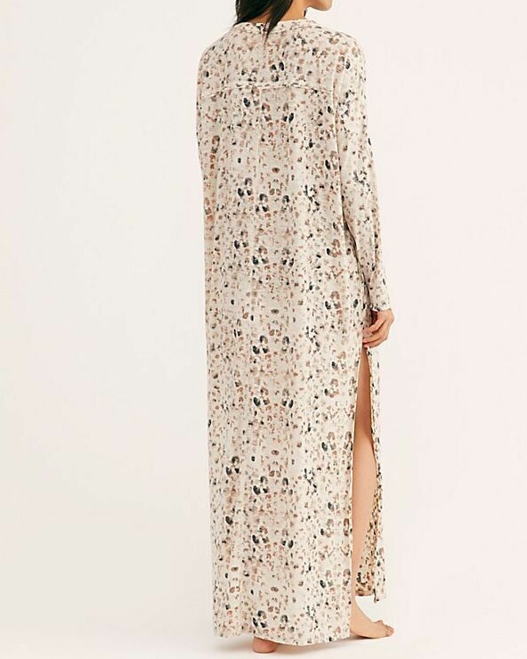 Free People NWT Printed Maxed Out Maxi Top Dress Robe Duster NEW
