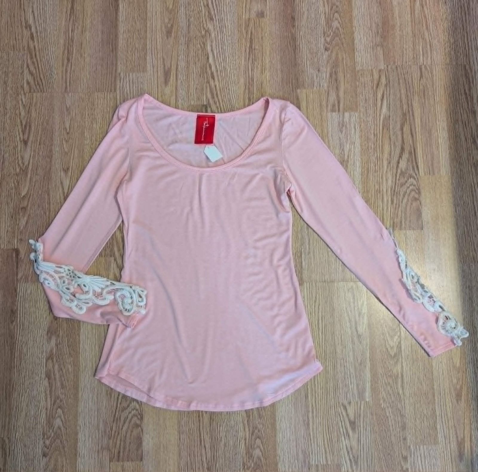 Long Sleeved Top with Lace Detail ~ Size Small