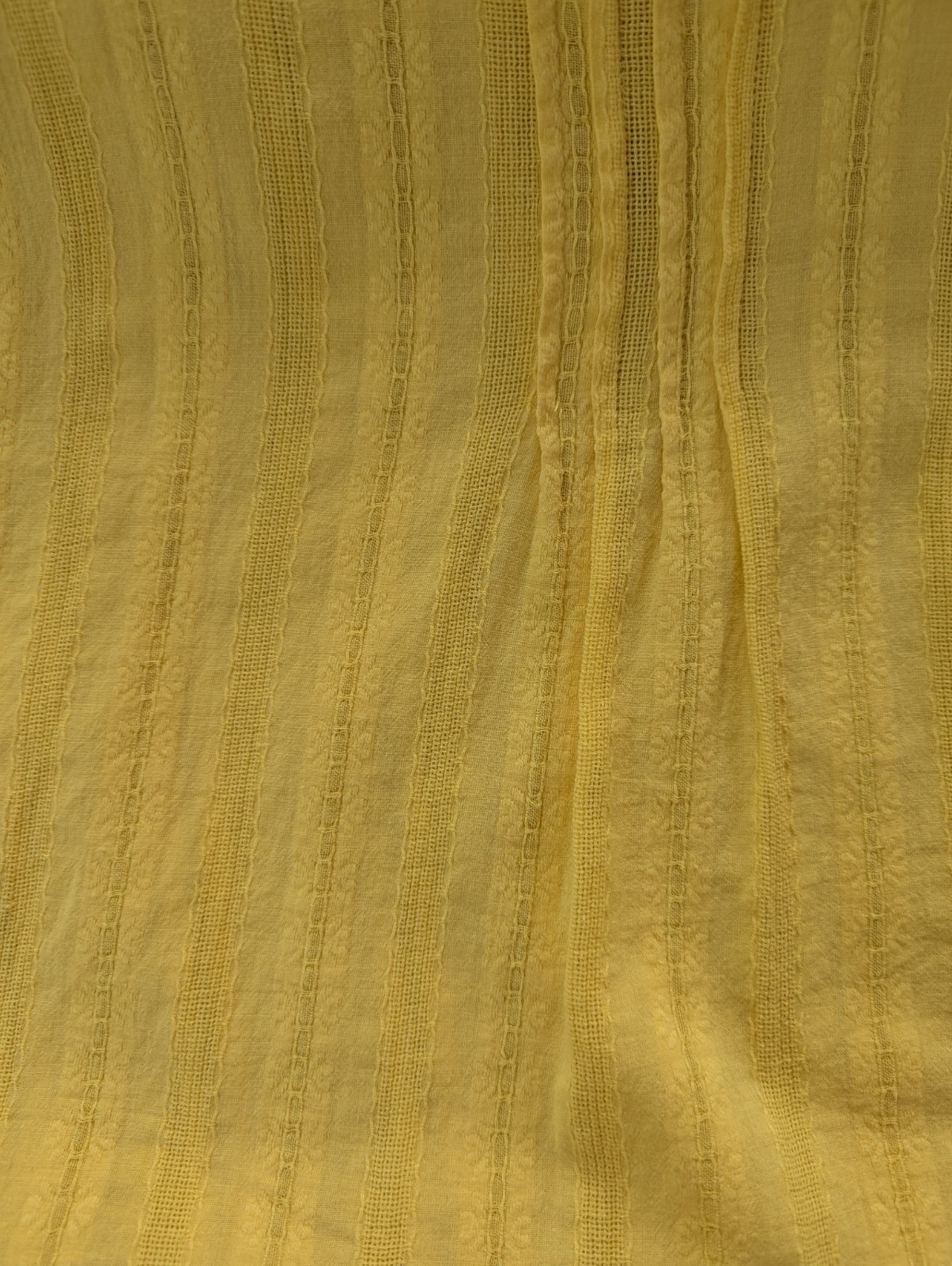Ruby Rd Yellow Textured Cotton Peasant Blouse XL 100% Cotton Boho Relaxed