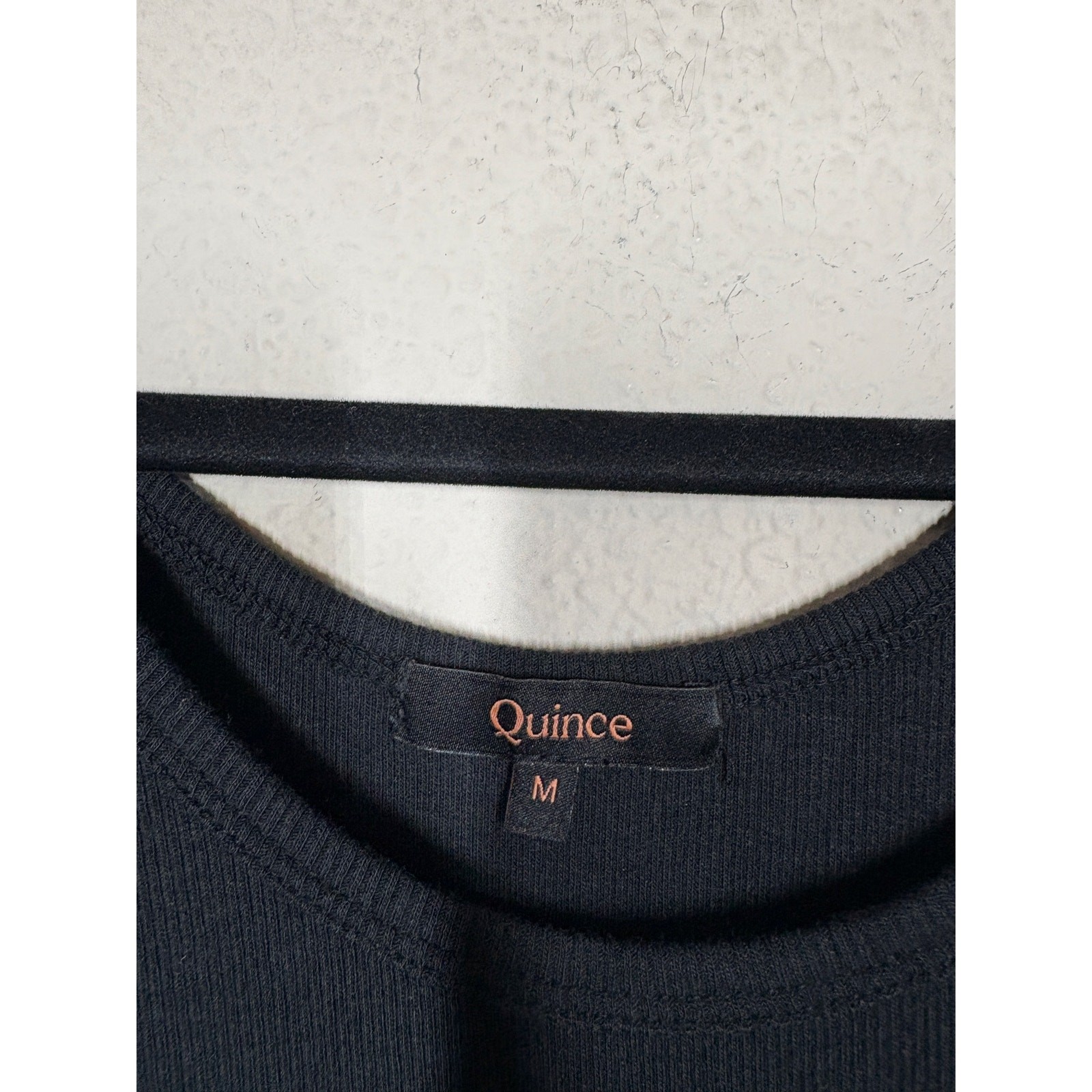 Quince Medium Bamboo Rib Maternity Scoop Neck Tank Bold Black Cotton Blend