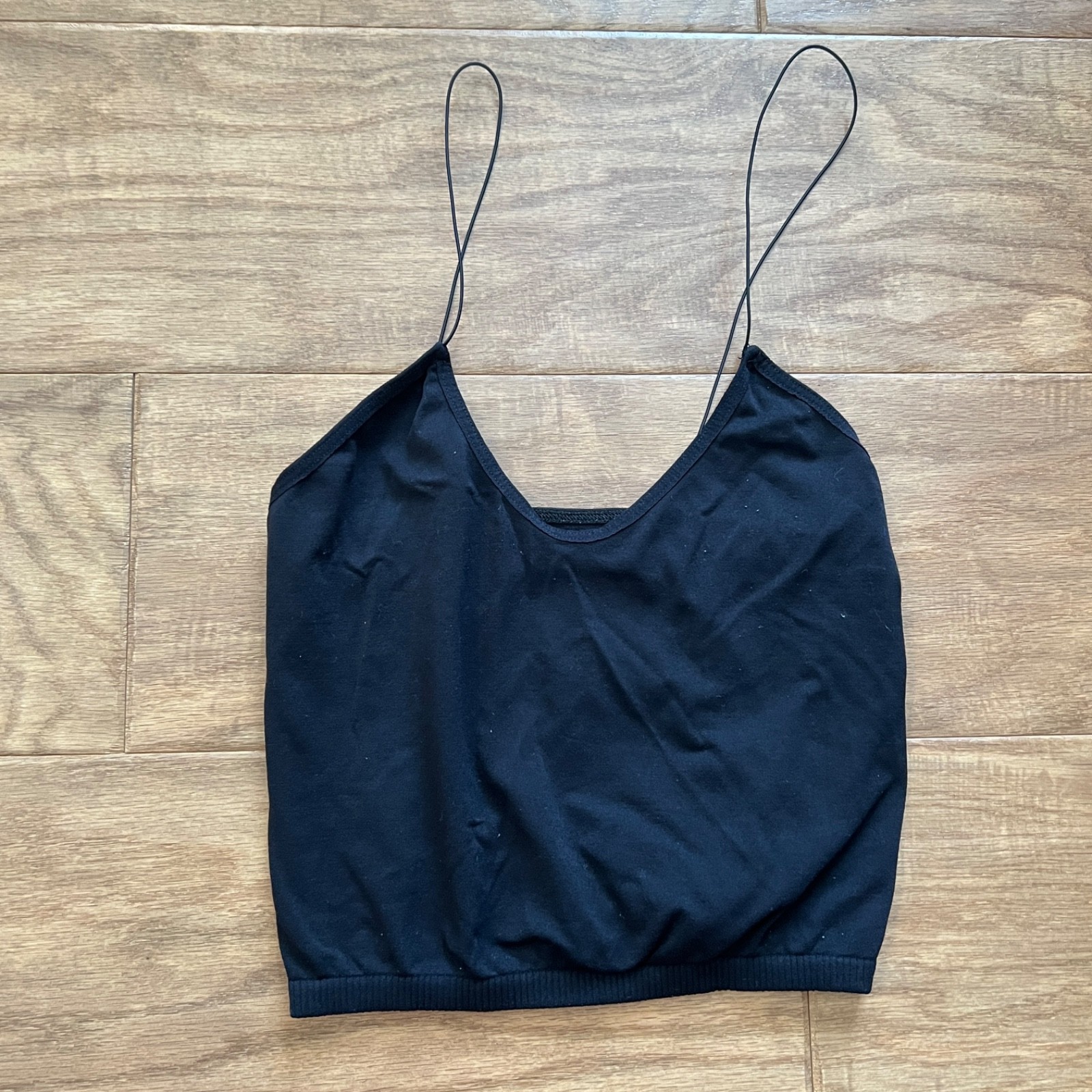 Intimately Free People Skinny Strap Brami Cami Top Size XS/S Black