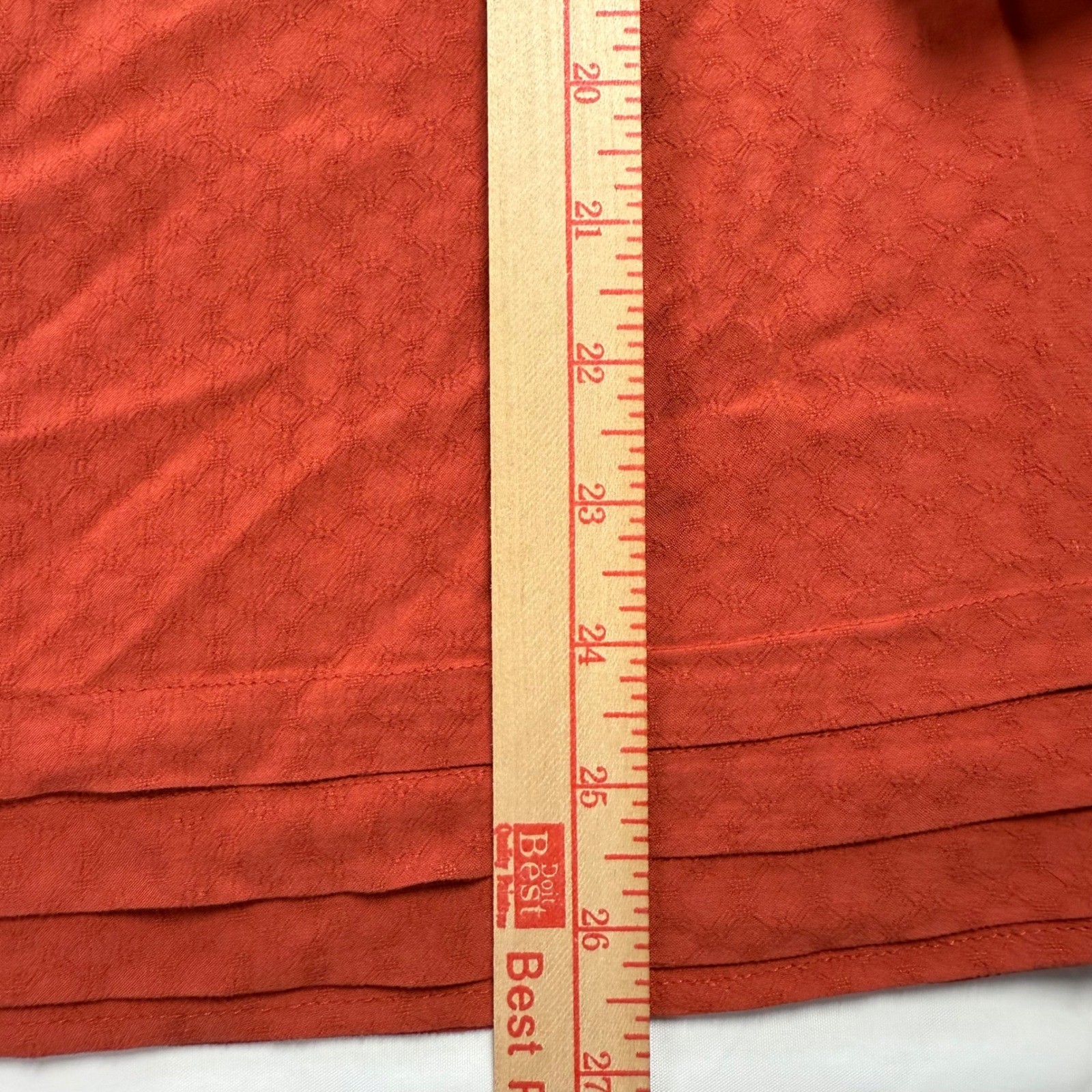 Nature by Westbound Boho Peasant Top M Embroidered Rayon Tunic Rustic Orange