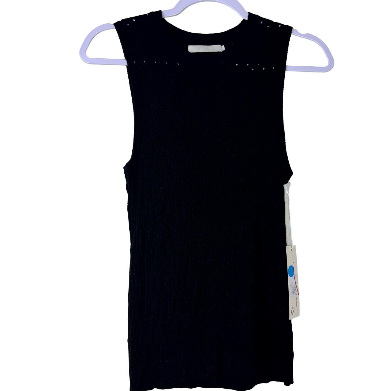 One Grey Day Black Sleeveless Knit Top NWT Size Small