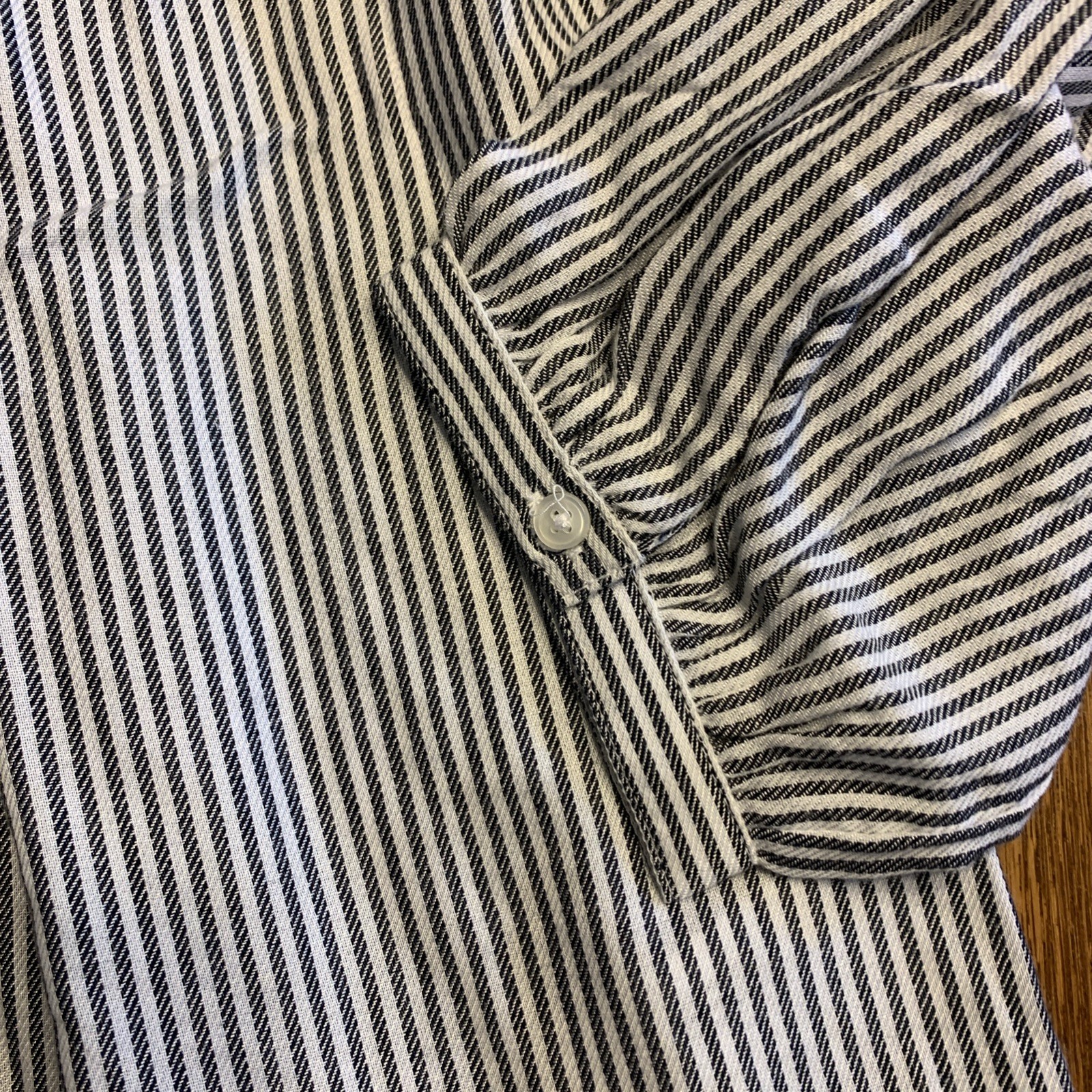GLORIA VANDERBILT Amanda Oversized Striped 3/4 Slv SHIRT M or XL NWT