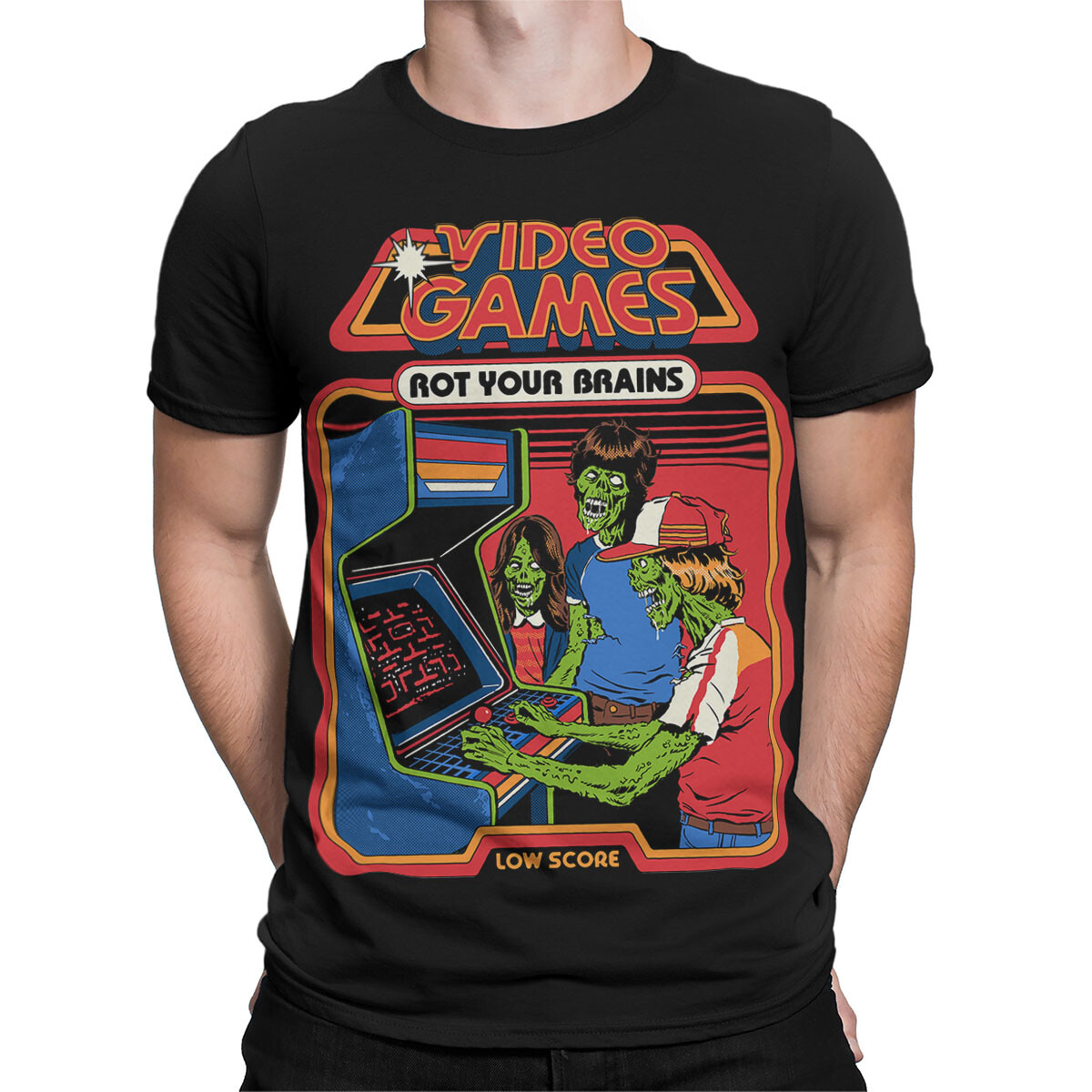Video Games Rot Your Brains 90s Fun T Shirt for Gamers #SR#T433