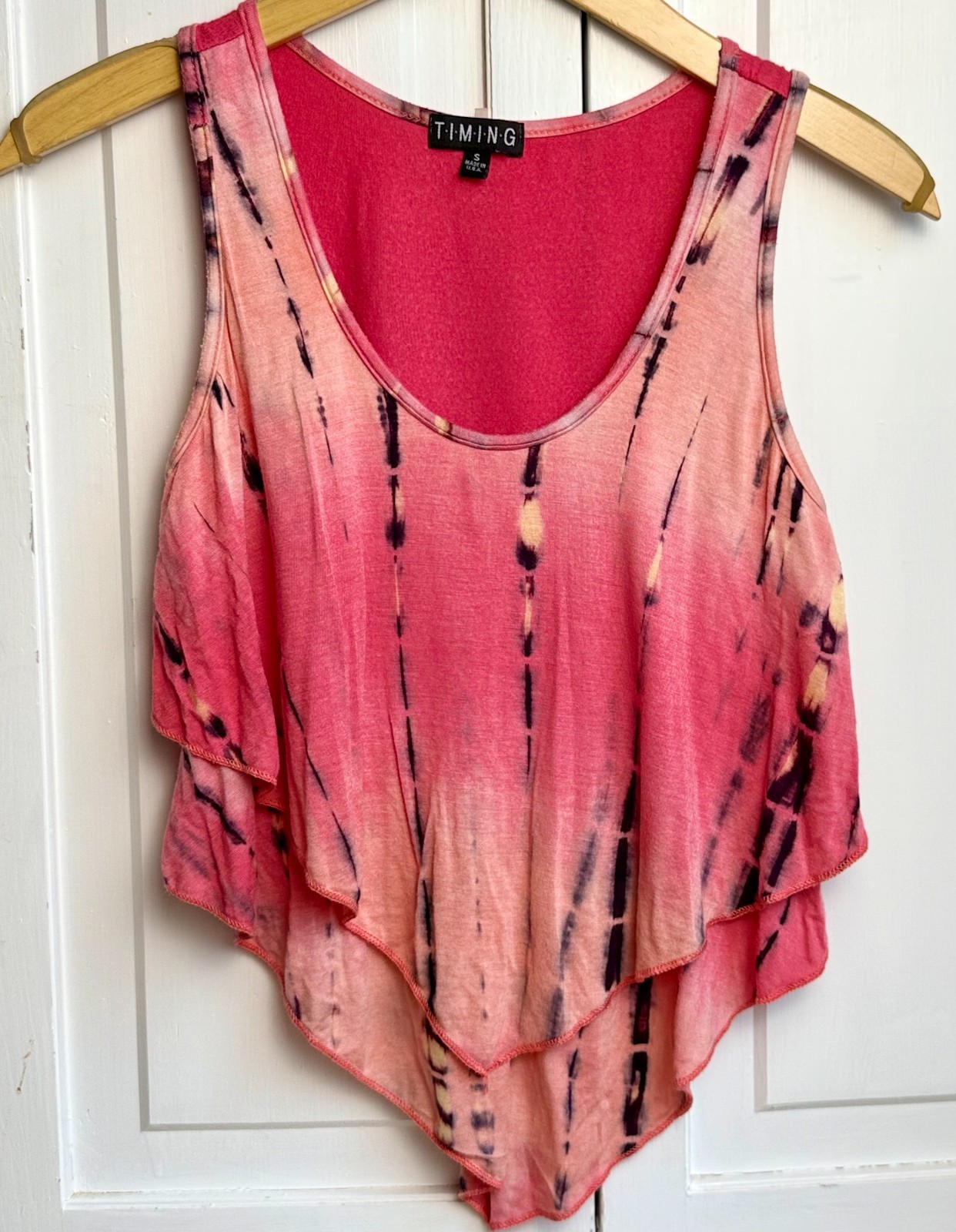 Timing Womens Tie Dye Tank Top Size S