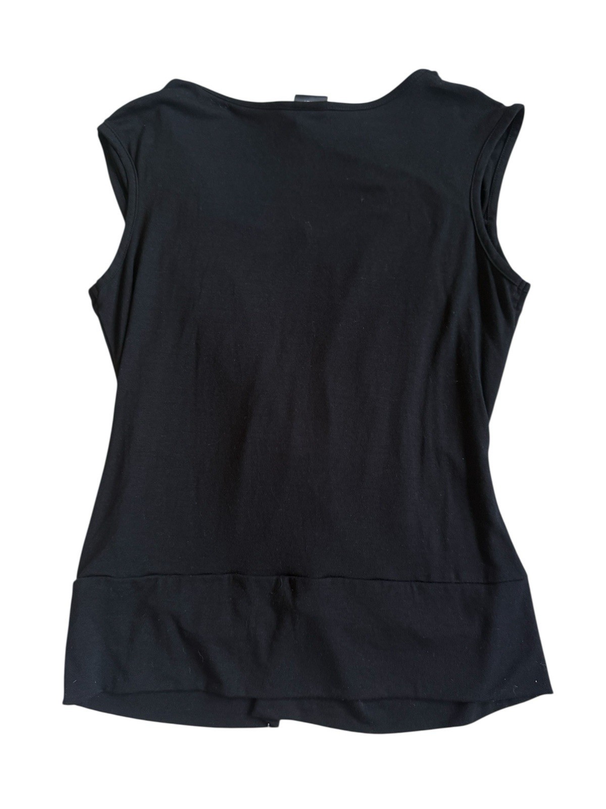 JTB Sleeveless Blouse Twist Detail Black Size Medium Shirt Top