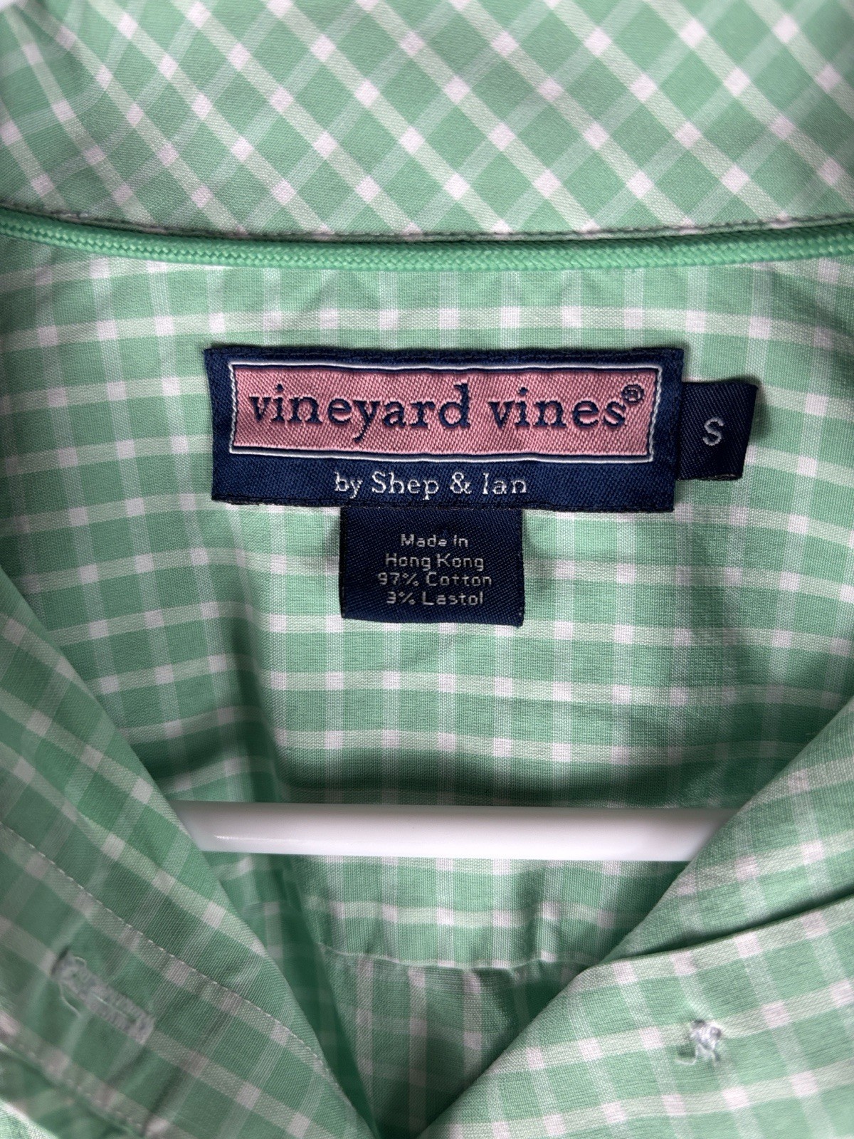 Vineyard Vines Green Plaid Button-Up Shirt Small