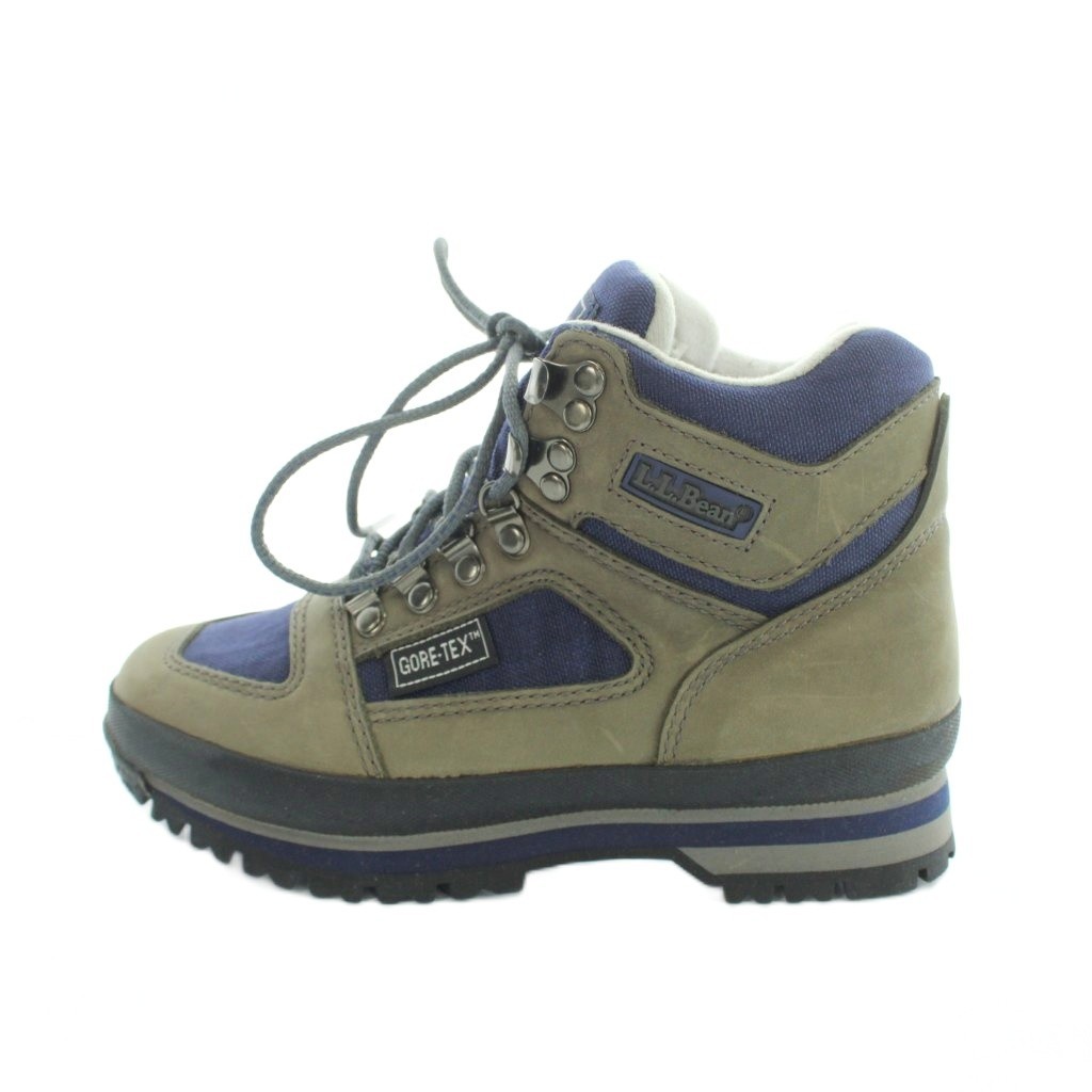 LLBEAN U044 Women’s Trekking Shoes GoreTex Khaki Navy Size 65 AB (Ages 14+)