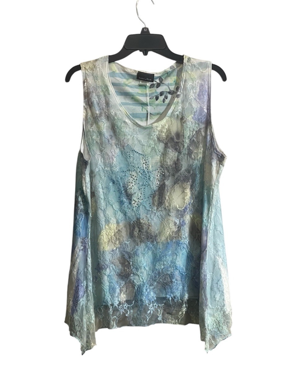 Y2K VTG Brittany Black Tunic Top 1X Romantic Floral Lace Sheer Fairy Whimsical