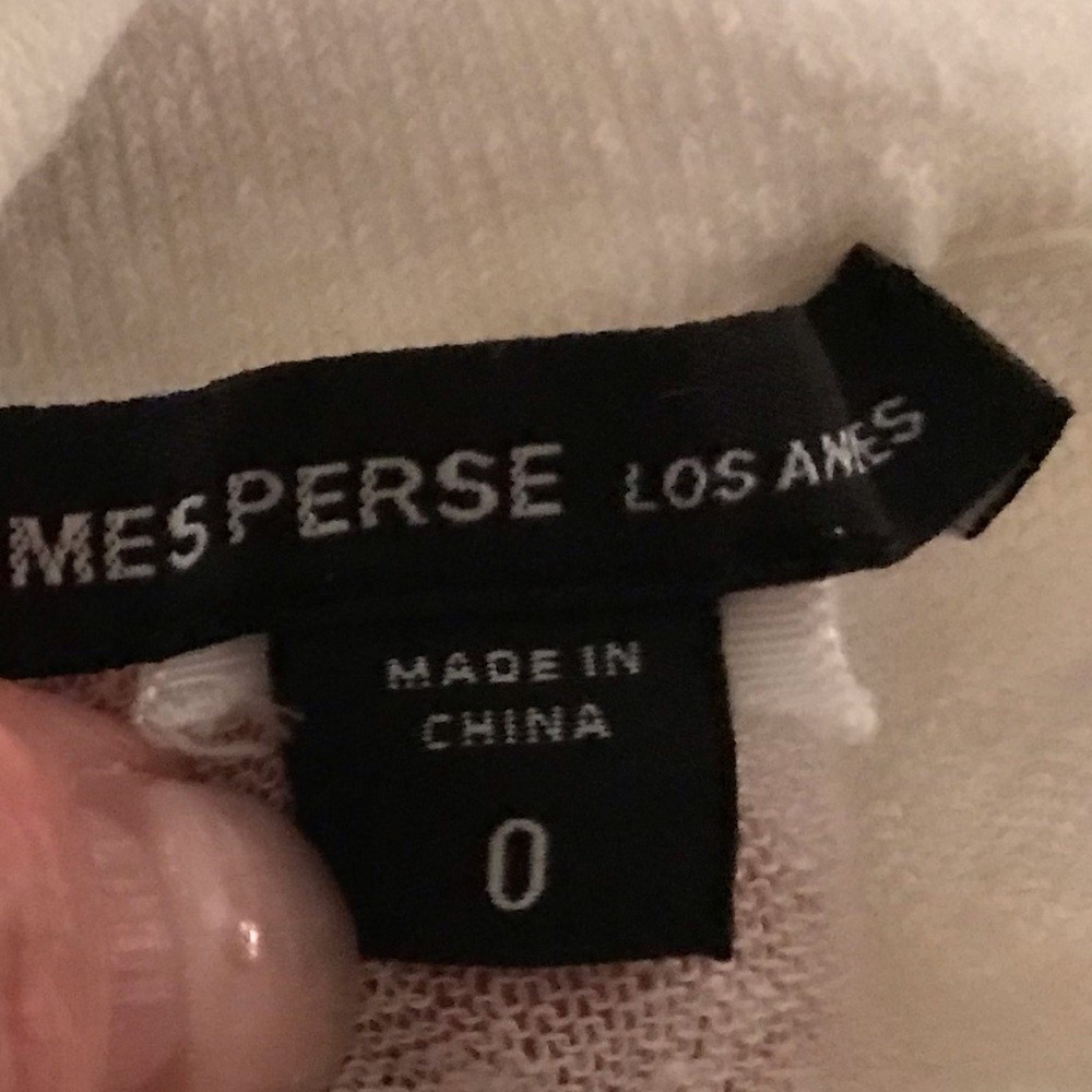 James Perse Women’s Fine Gauge Open Knit Polo Top Size XS or 0