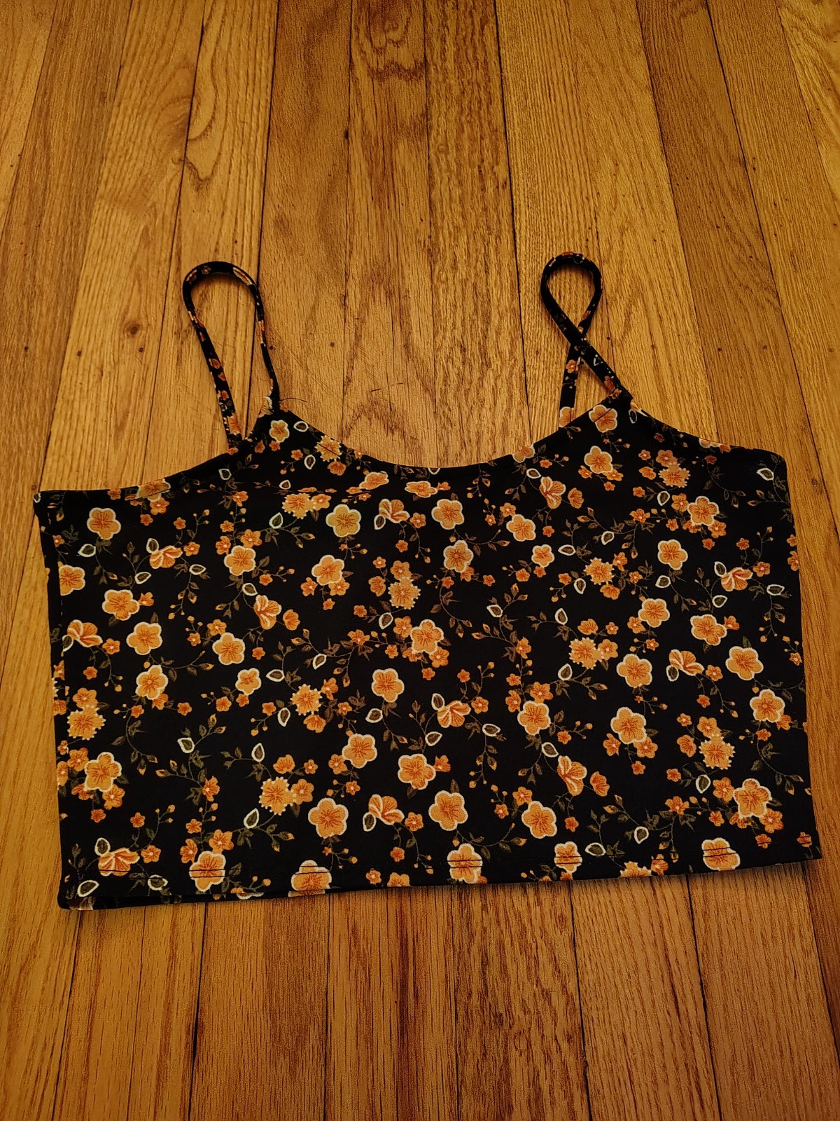 Floral, Crop Top, Spaghetti Straps, Lemite Brand, Size Medium