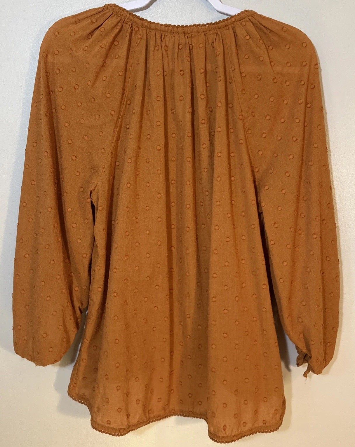 Sundance Catalog Augustine Top in Ginger Sz Small Cotton Boho Lagenlook