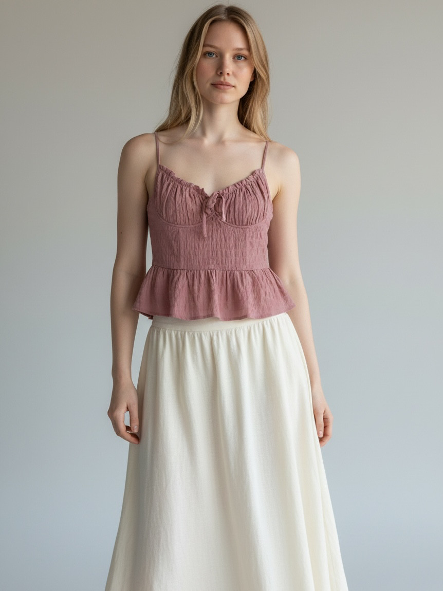 All In Favor Peplum Bustier Camisole