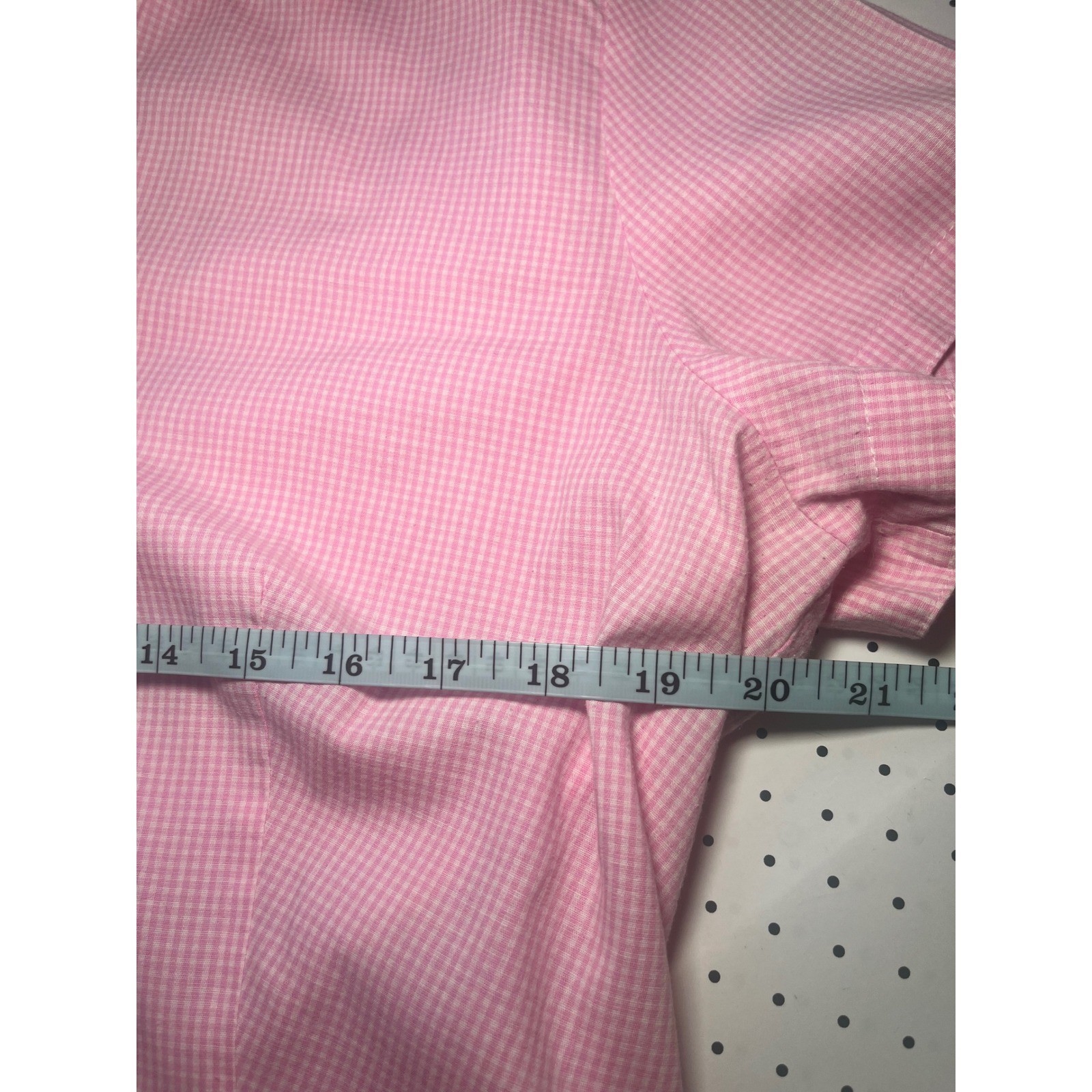 Lee Womens XL Pink Gingham Button Down Shirt Stretch Preppy Y2K Easy Care