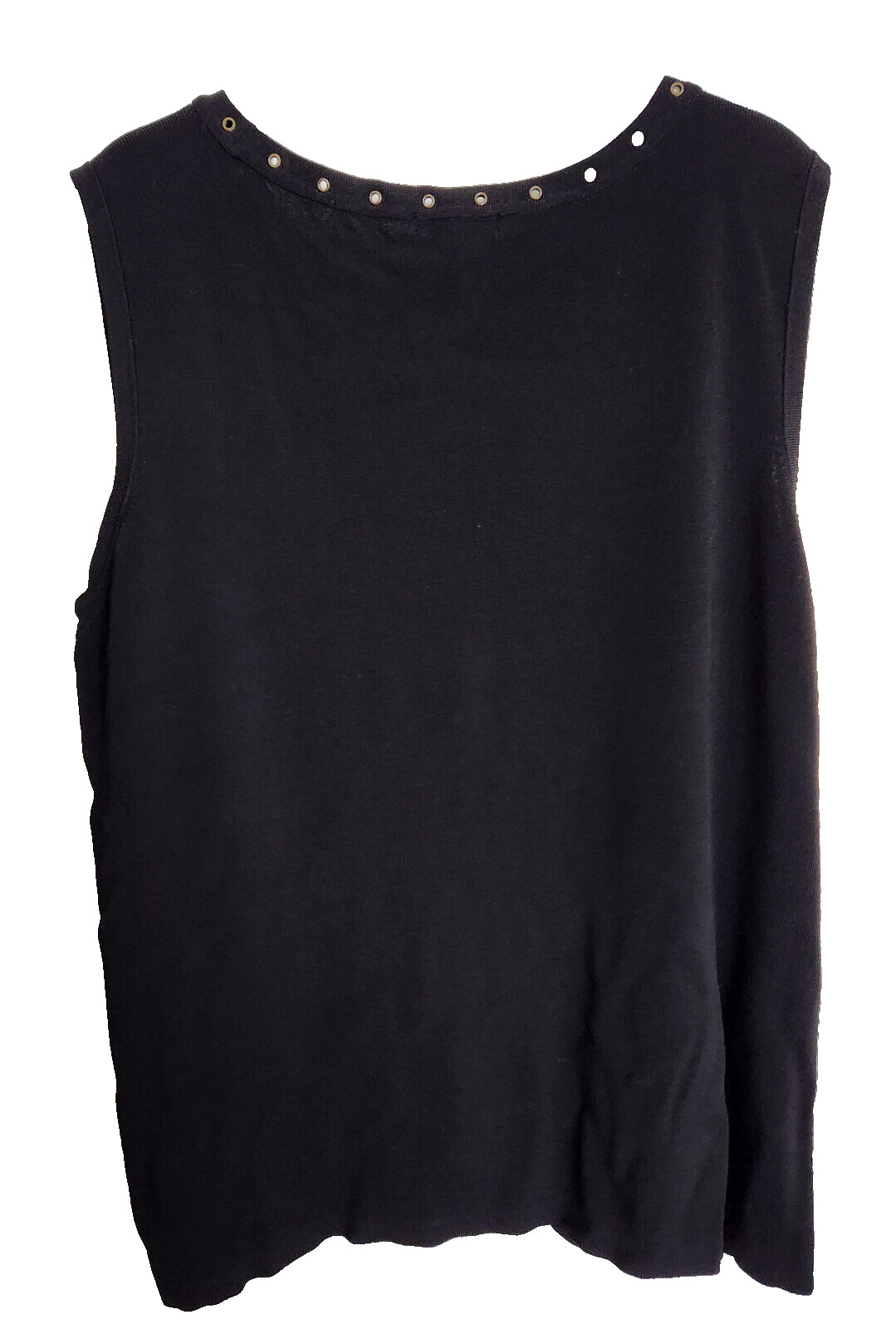 ALFANI Woman Plus 3XL 16 18 Rayon Blend, Classic Black Sleeveless Top EUC!