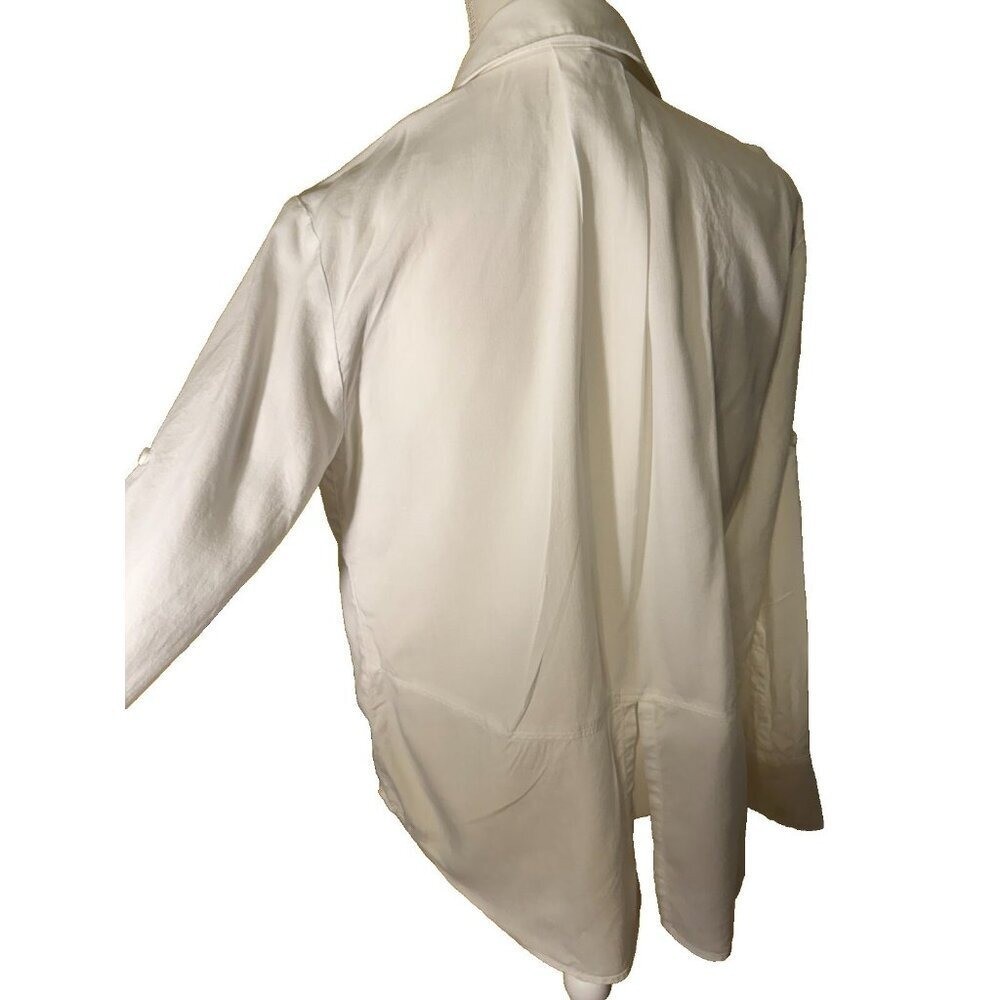 Cloth & Stone Blouse Chic Roll Tab Sleeve Career Sustainable Substantial Small