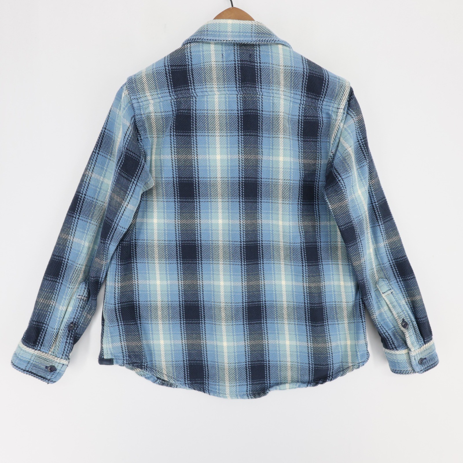Outerknown Blanket Shirt Shirt Womens XS/S Blue Plaid Heavyweight Organic