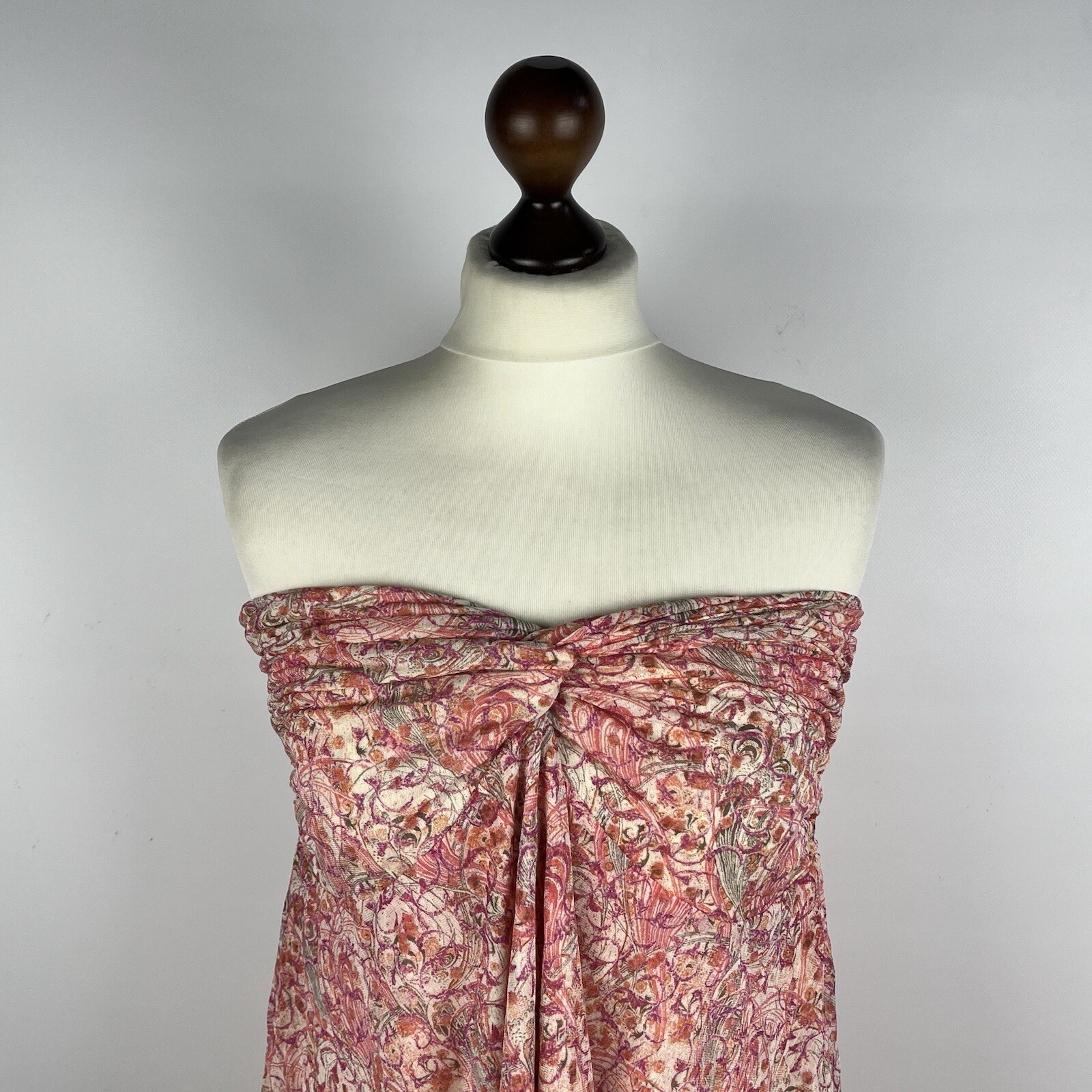 Designer Diane Von Fustenberg Ladies 100% Silk Sleeveless Blouse Top Size 8 Pink