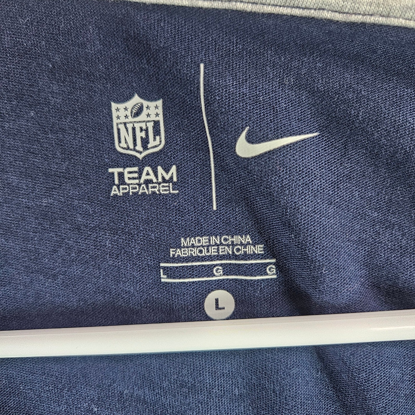 Nike Dallas Cowboys Womens Long Sleeve V-Neck T-Shirt Navy Blue Large NFL Star