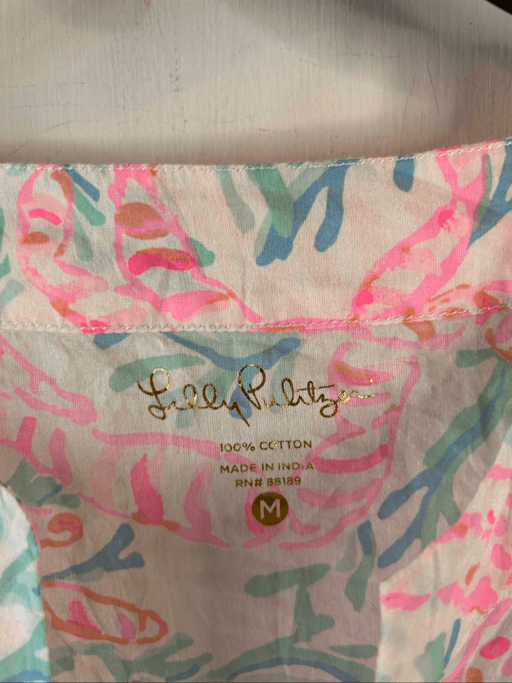 Lilly Pulitzer Amelia Island top pink crab rn#88189 shirt