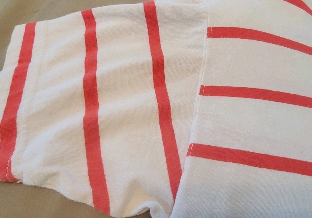 Vtg Womans Dockers Since 1950, Levi’s Coral/Peach Stripes Shoulder Pads Small