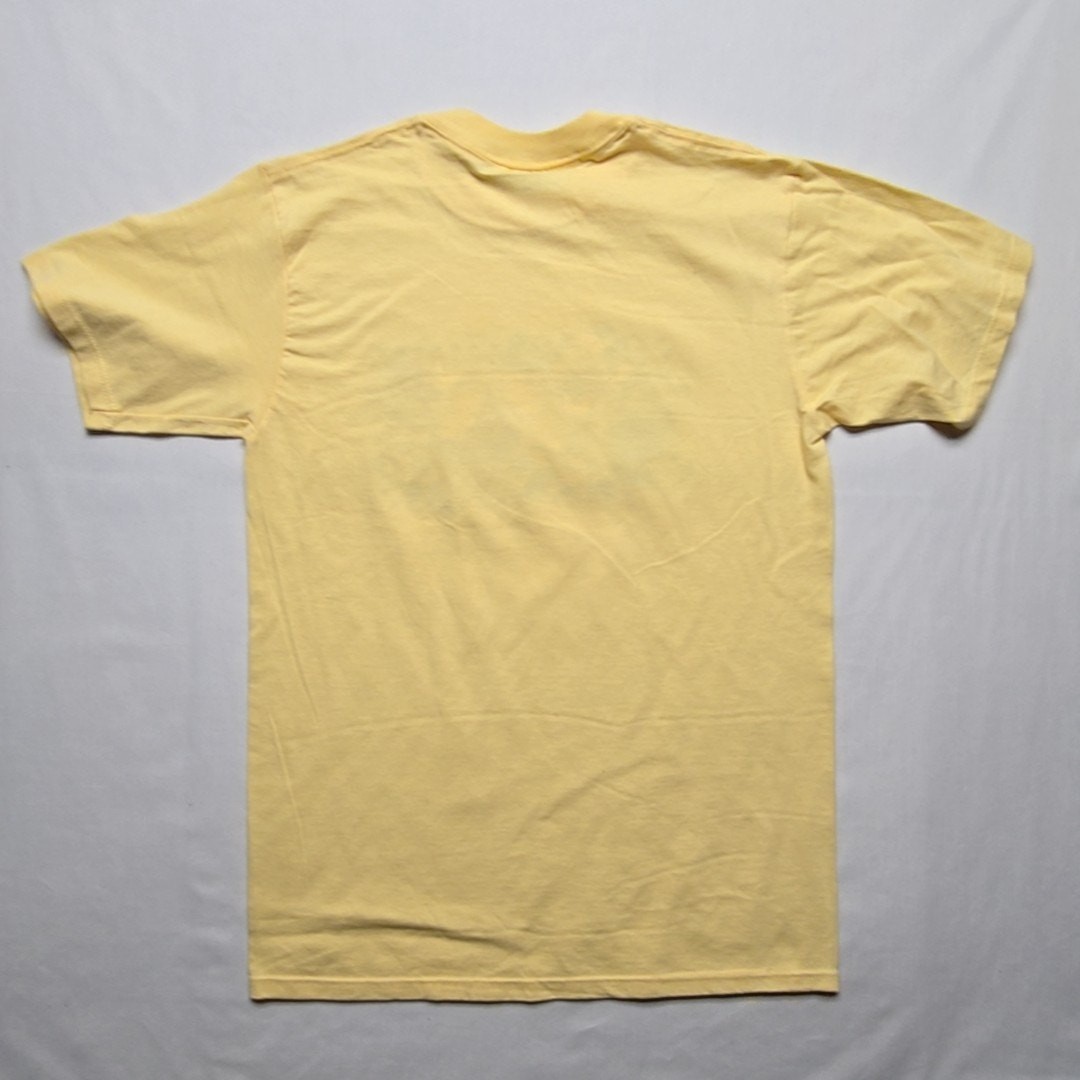 Vintage Bird Nature Shirt Birdhouse Graphic Womens Yellow Jerzees Medium Tee 90s