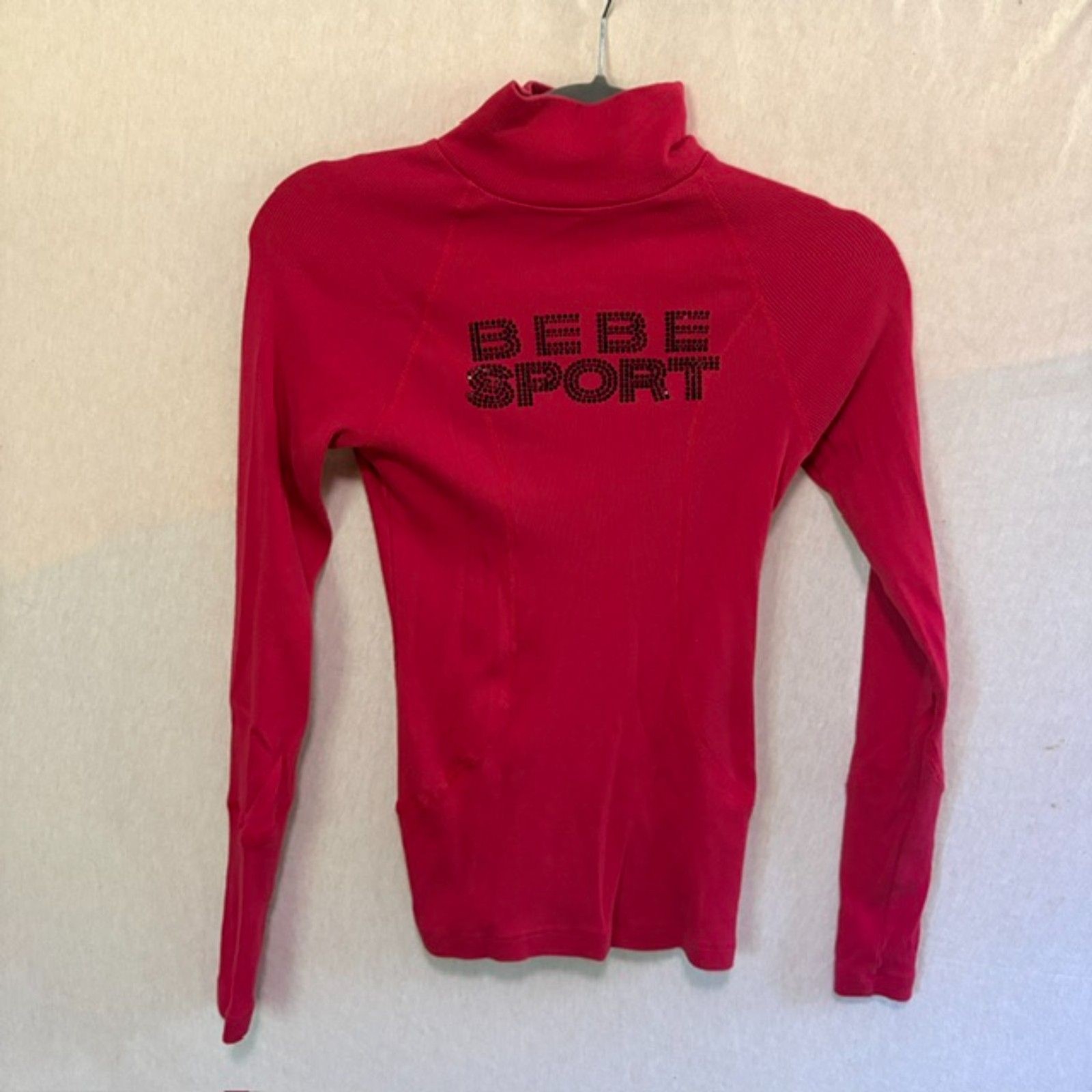 BEBE SPORT Fitted Turtleneck Top