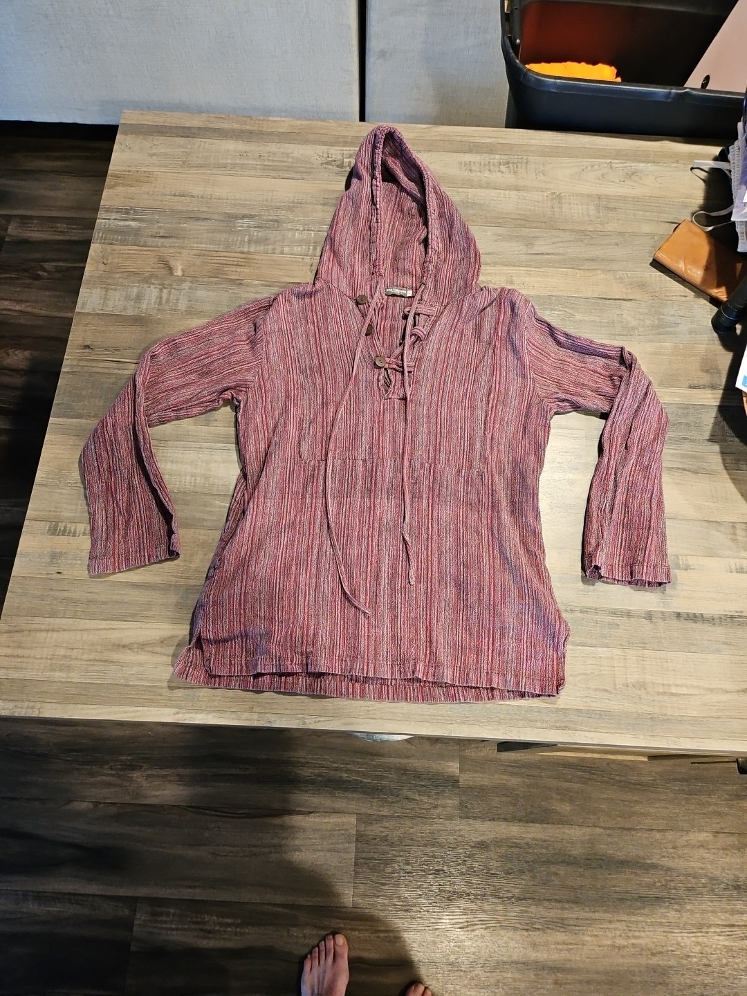 Women’s Pre-owned Earthbound Hooded Top, XL, 100% Cotton, Button Loop,…