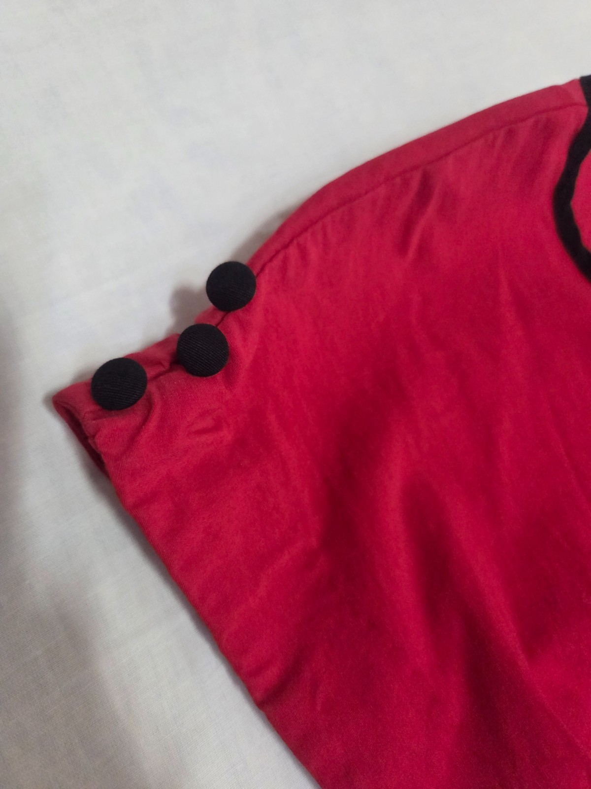 Stop Staring Retro 50s Swing Dress Womens Small Red Pinup Flare Made in USA