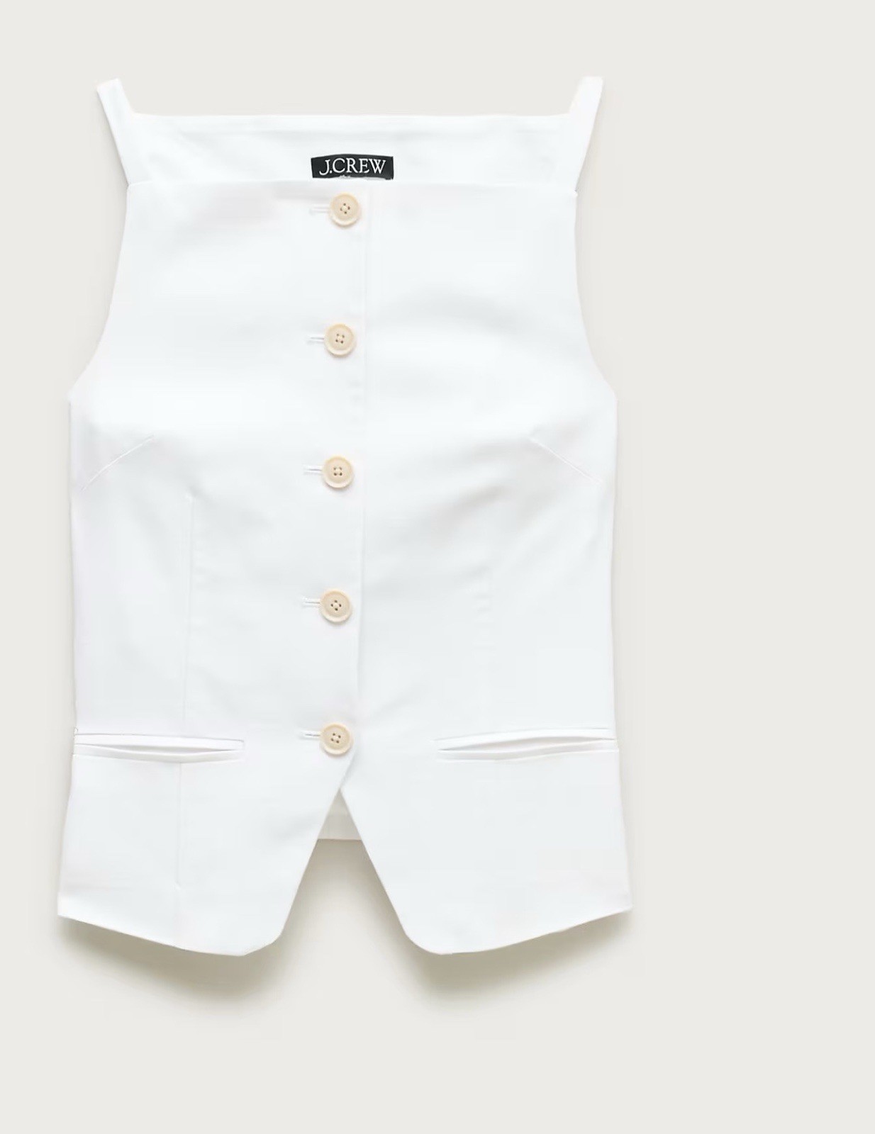 JCrew Button-up cutaway tank top in Gramercy linen blend Size 10