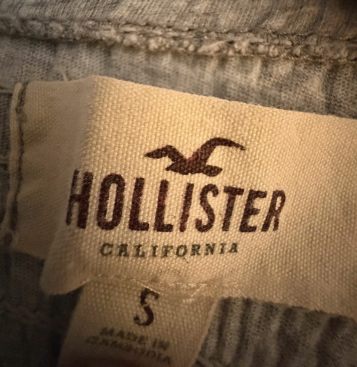 Hollister Gray Babydoll Top