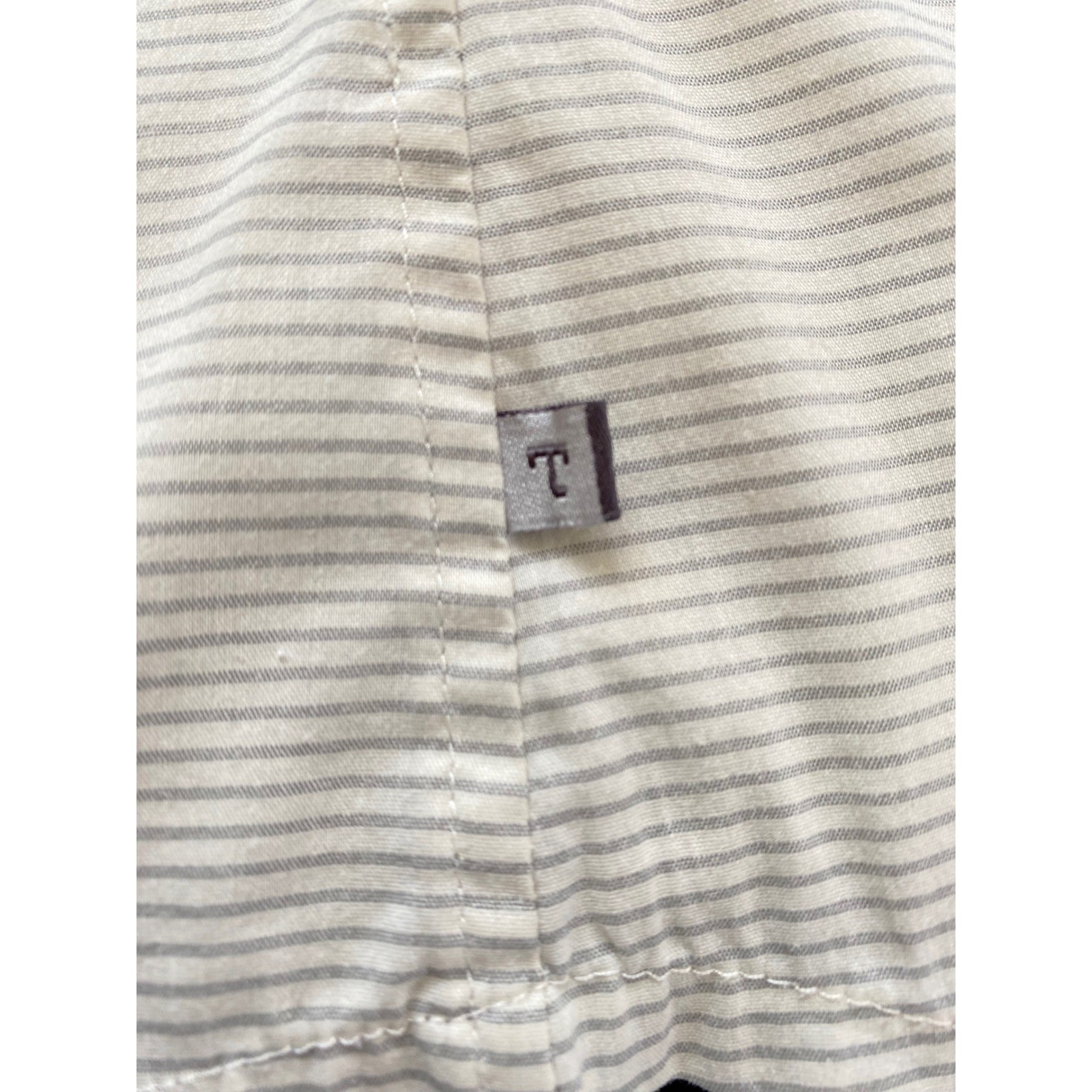 Toad&Co Sleeveless Button Up Women Large White Striped Excellent Organic Cotton