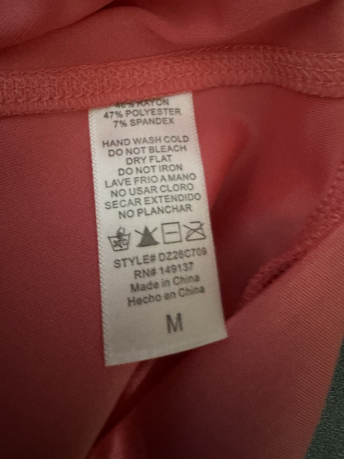 Double Zero Scuba Top Womens M Hot Pink Sleeveless Crew Neck Stretch Banded Hem
