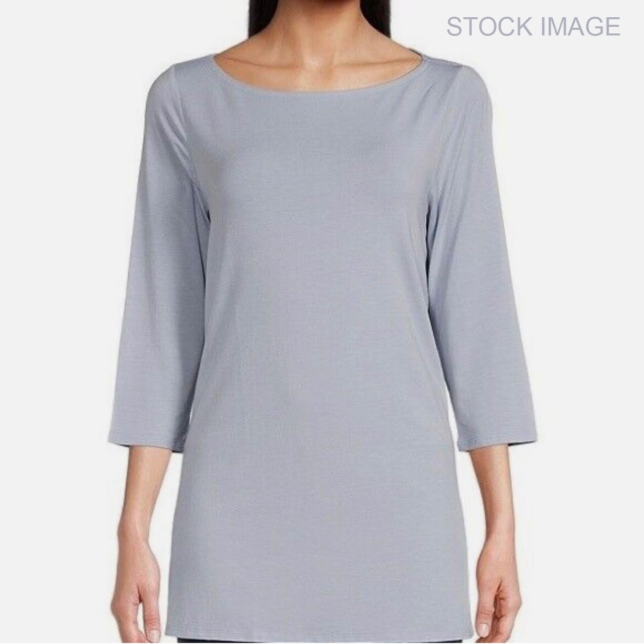 Eileen Fisher | Bateau Neck | 3/4 Sleeve Tunic | Periwinkle | Size Small