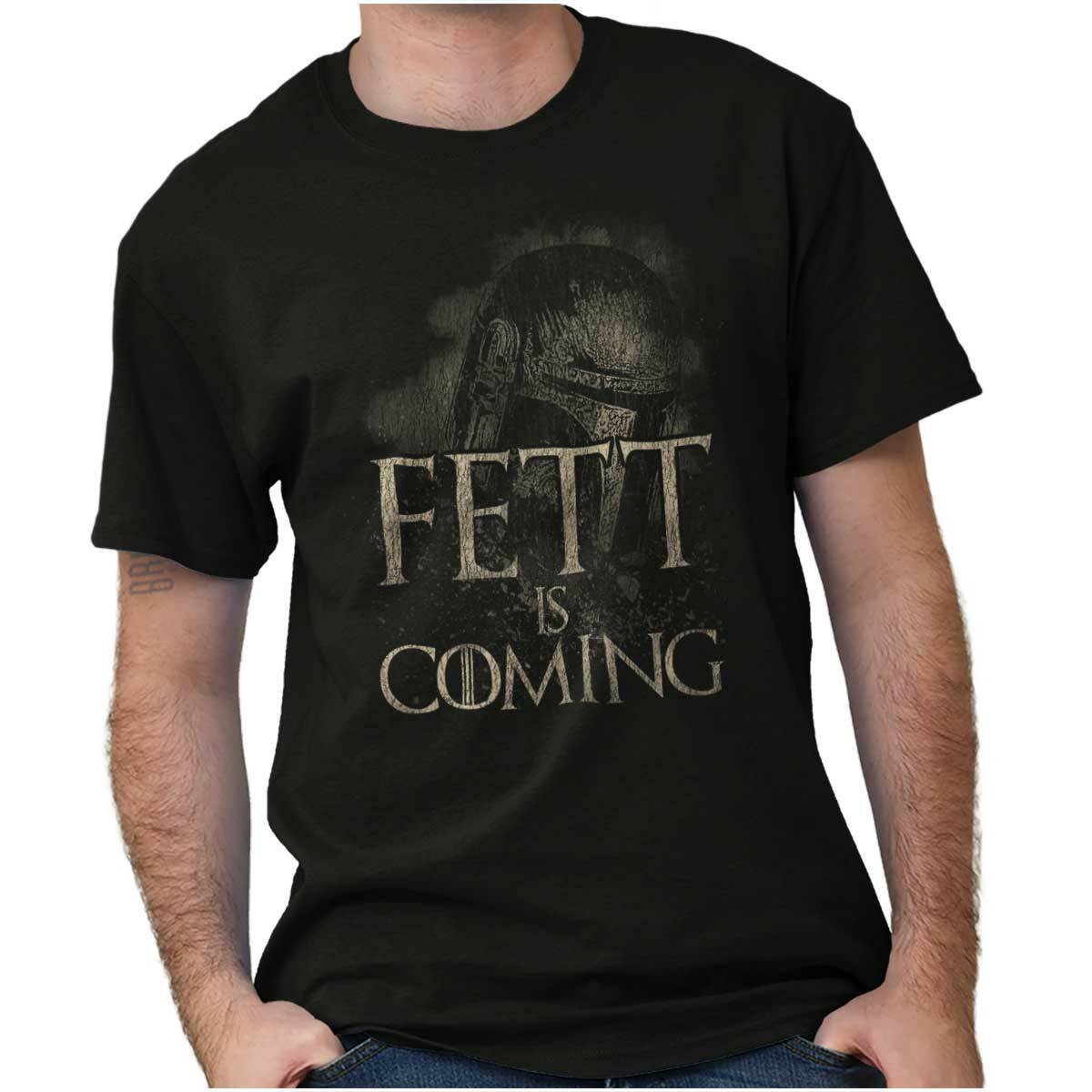 Fett Is Coming Funny Space Movie TV Show Womens or Mens Crewneck T Shirt Tee