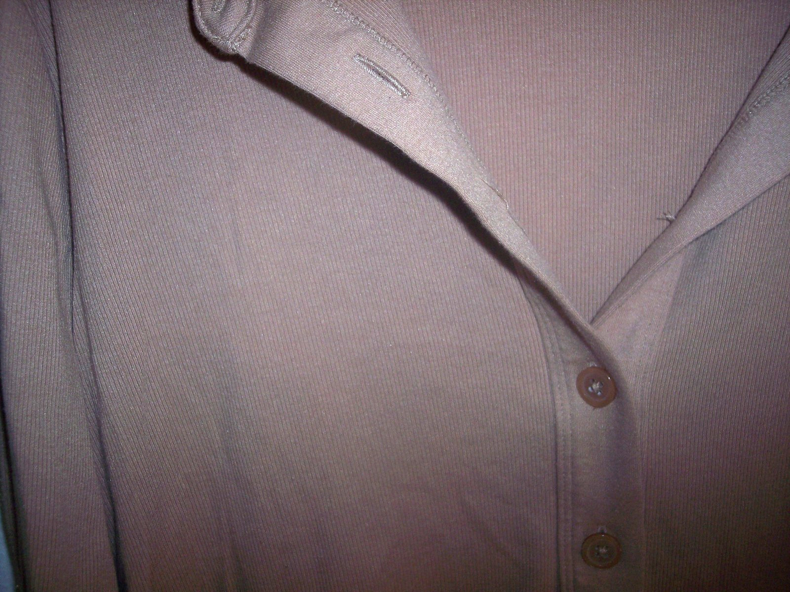 Lane Bryant Women’s Top 18/20 Plus Size Beige Long Sleeve Knit Button Front B8