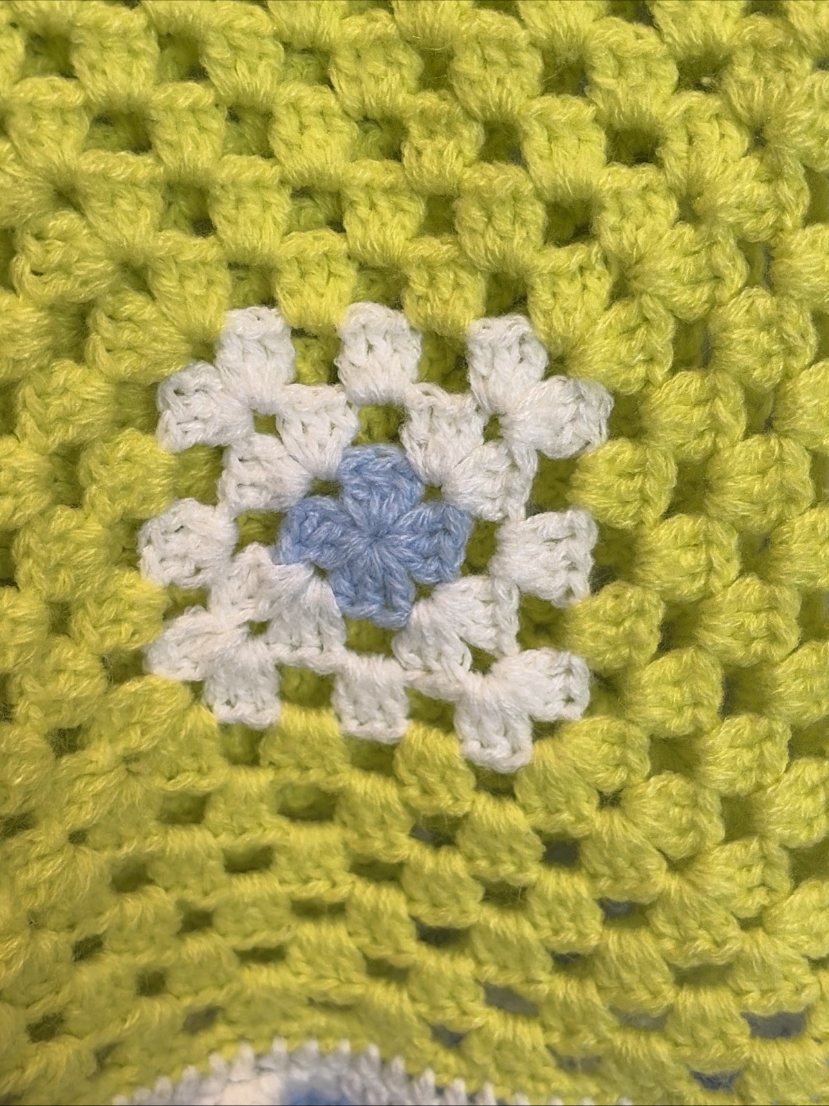 Cider Crochet Granny Square Tank Ruffle Sleeve Cottagecore Festival Women’s S