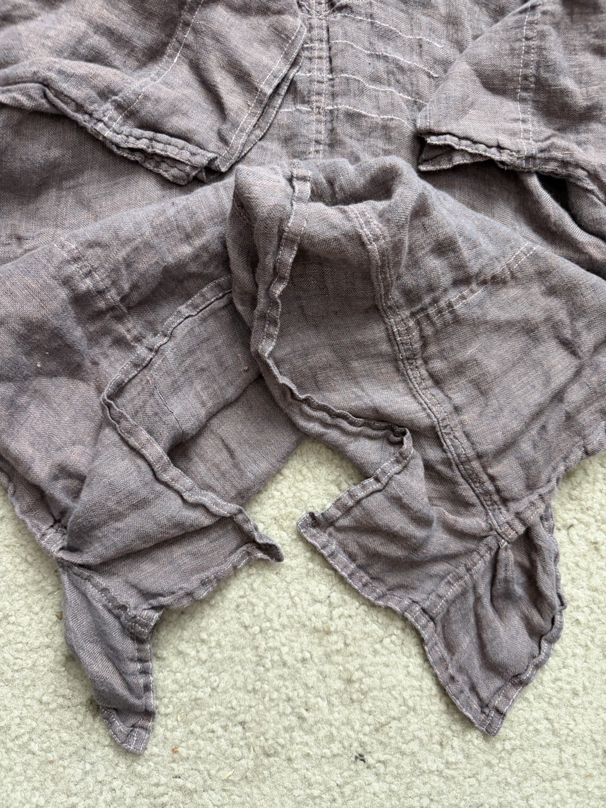 4 Lot Lady Monica Womens L Vintage Linen Shirt White Fox Hoodie Wayre Shorts