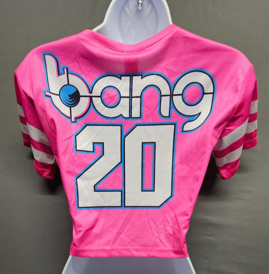 BANG Revolution V-Neck Women’s crop top short sleeve Medium Pink