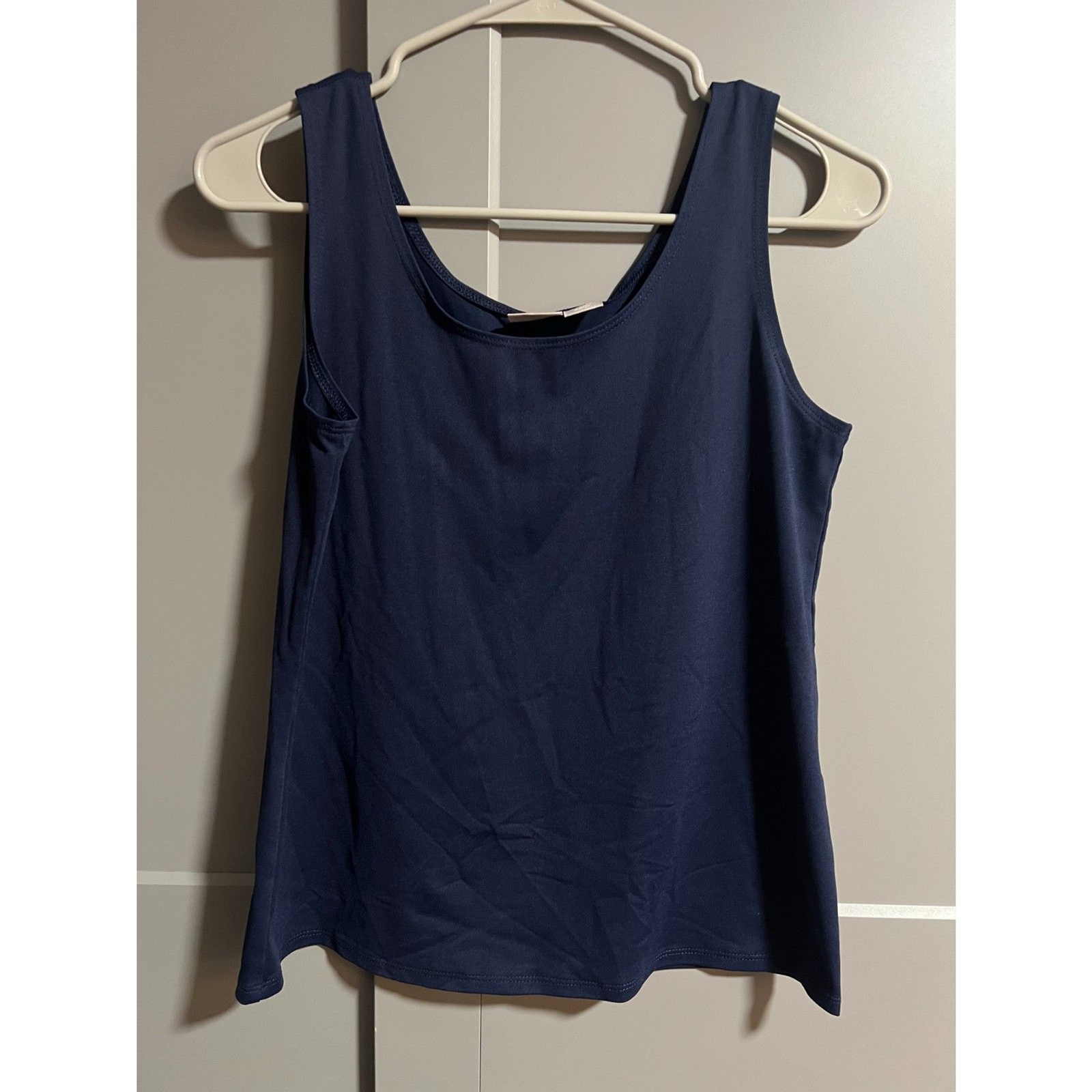 Chico’s Womens Nylon/Spandex Blend Stretchy Tank Top Blue Size 1 (US Medium)