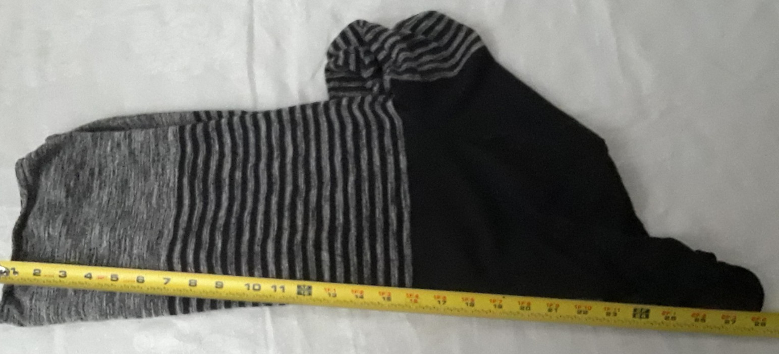 MAX Editio Shirt Women Medium Gray Stripe Long Sleeve 3/4 Open Top Elastic Waist
