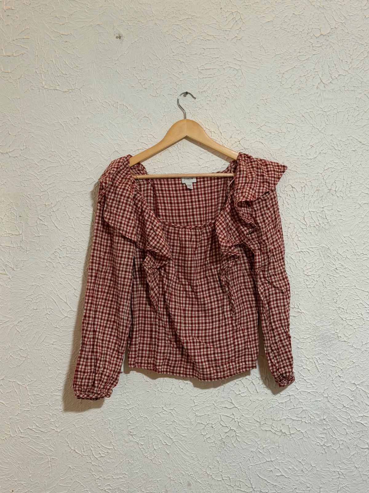 J Crew Womens Blouse Size XXS Long Sleeve Top Preppy Casual Shirt READ