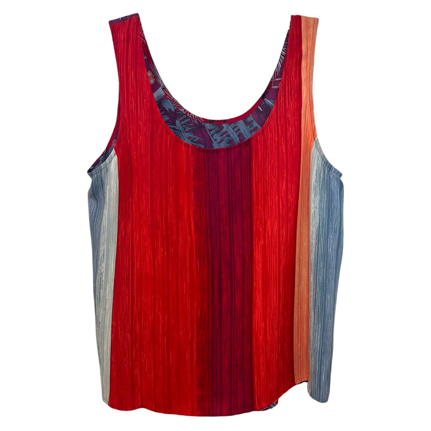 Harari, Women’s Sleeveless Silk Camisole Top Abstract Floral, Multi-Color Medium