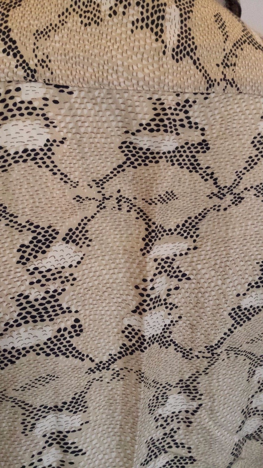 Anna & Frank Faux SnakeSkin Short Sleeve Blouse in Brown Cream & Black Small