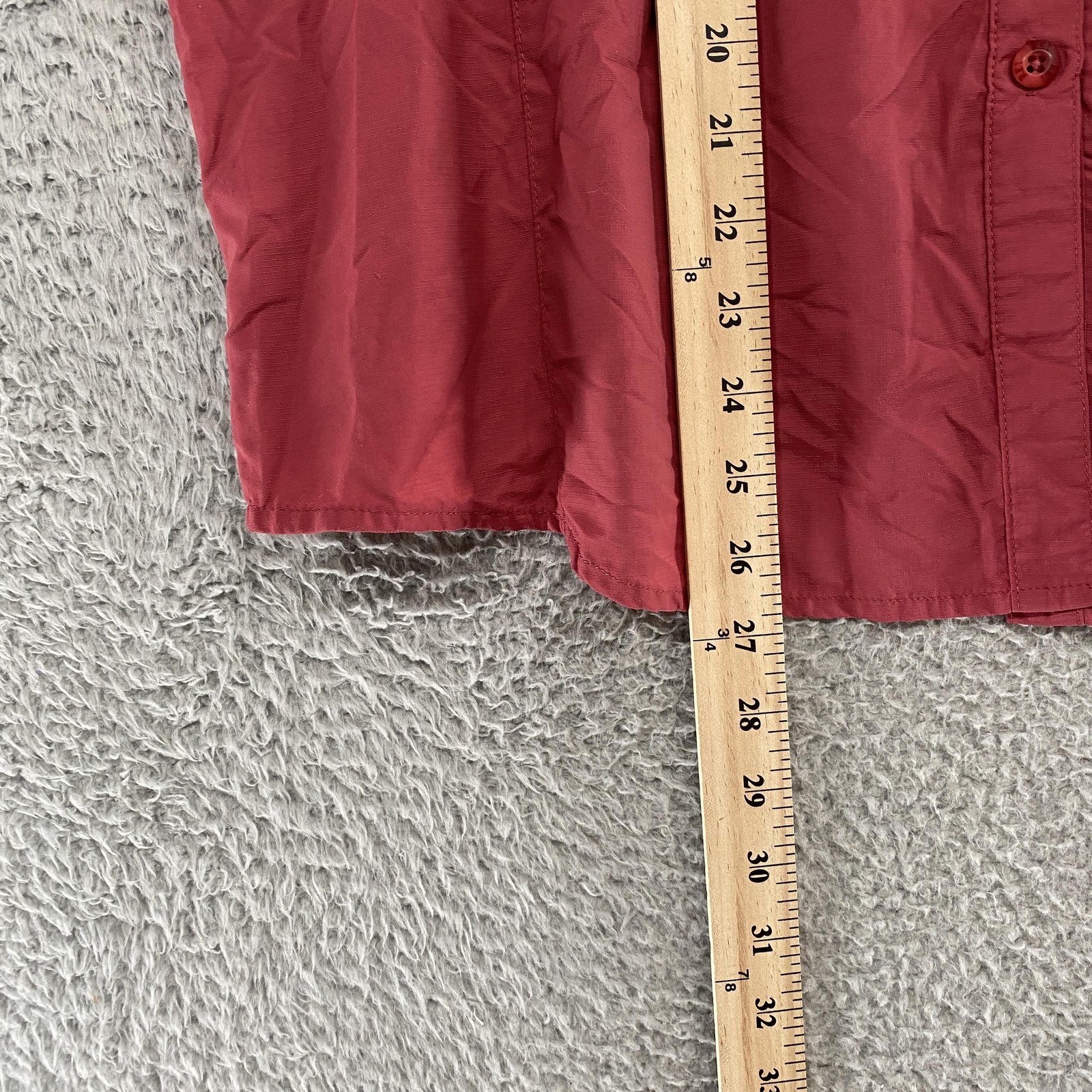 REI Hiking Shirt Womens 1X Red Nylon Short Sleeve UPF 40+ Outdoor Vented